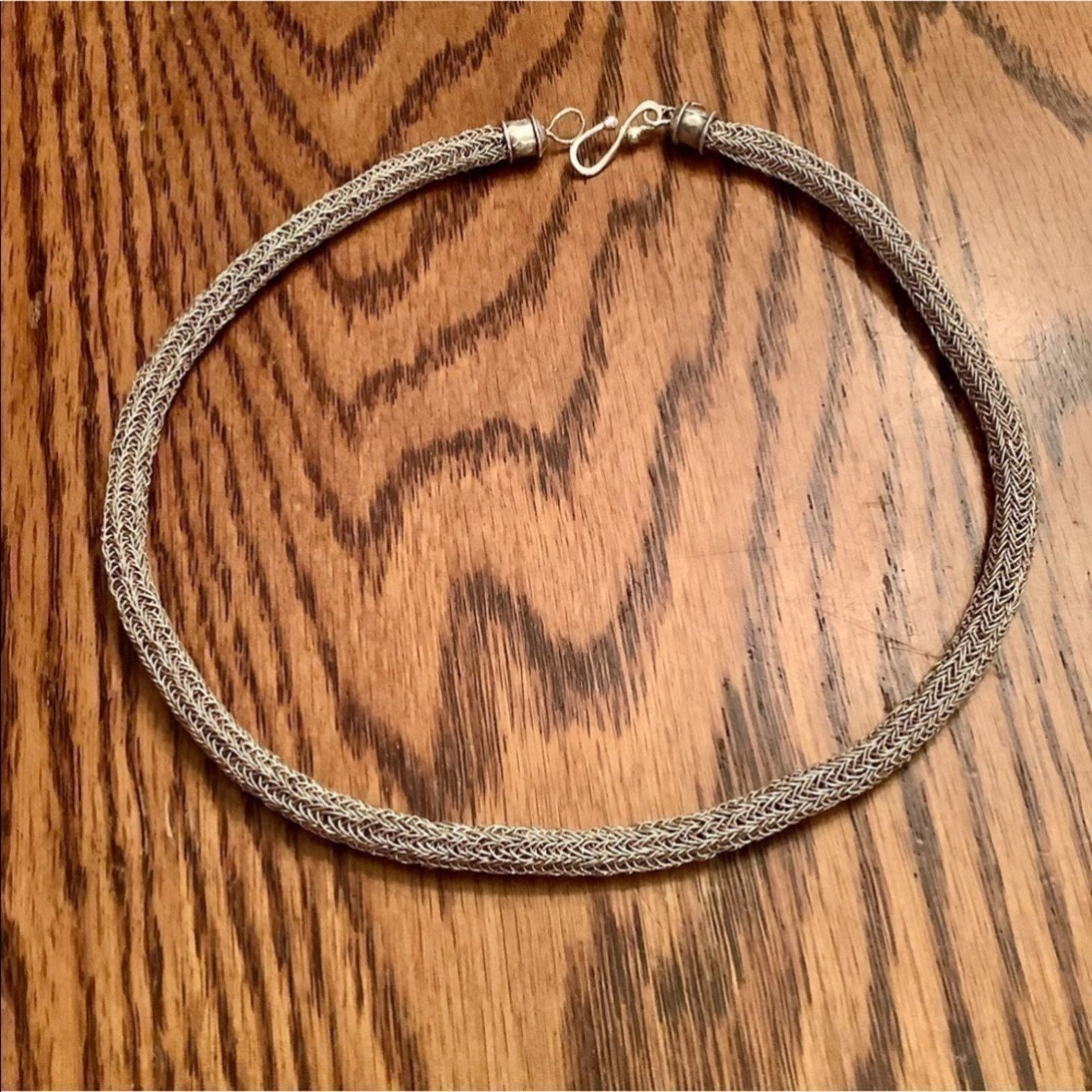Other 100% Silver Knitted Necklace & Earrings Set Size ONE SIZE - 4 Thumbnail