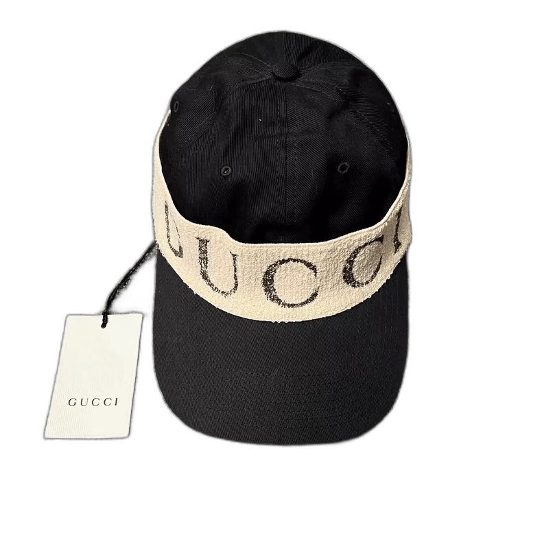 Gucci Black Towel Cap with Logo