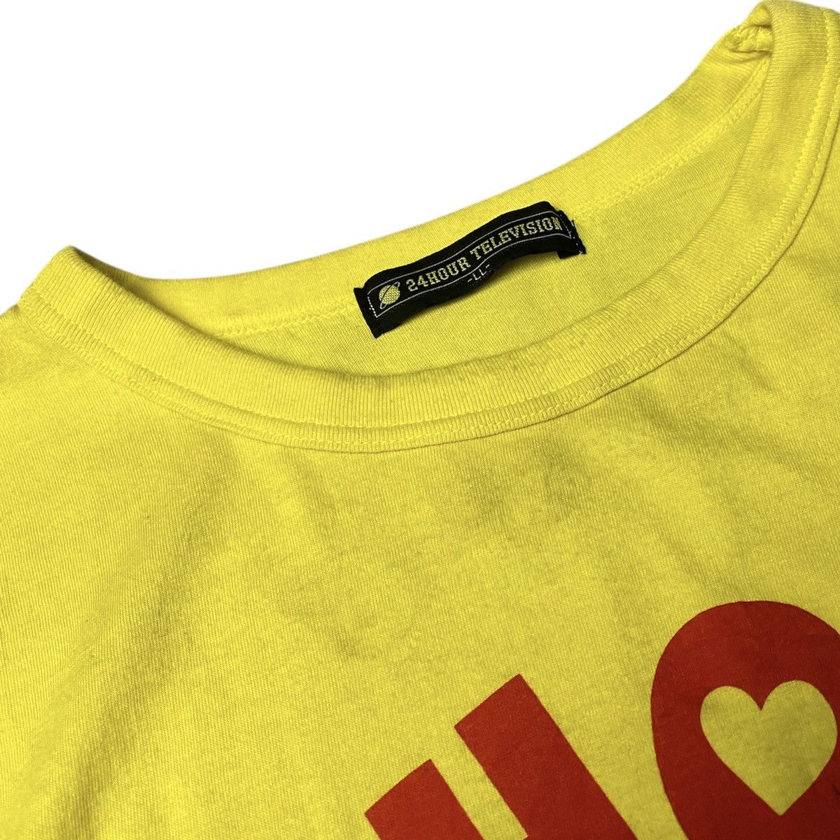 Bape BAPE X 24 HOUR TELEVISION YELLOW TEE Size US XL / EU 56 / 4 - 4 Thumbnail