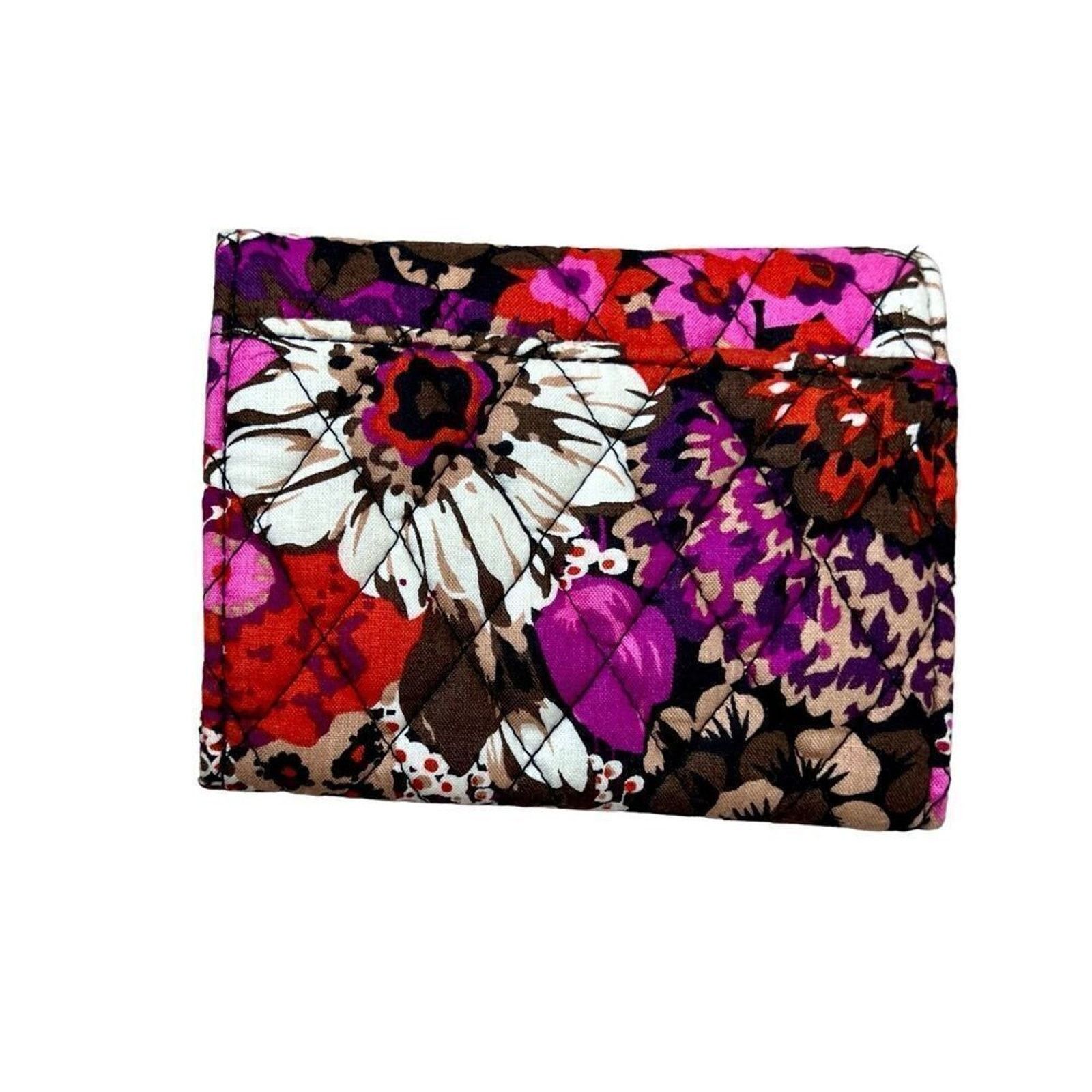 Vera Bradley Vera Bradley Rosewood Floral Euro Tri-fold Wallet Quilted Size ONE SIZE - 4 Thumbnail