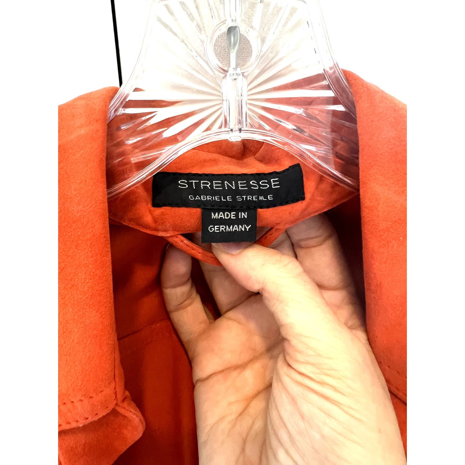 STRENESSE Strenesse Gabriele Strehle orange lace lambskin blouse y2k 4 Size S / US 4 / IT 40 - 4 Thumbnail