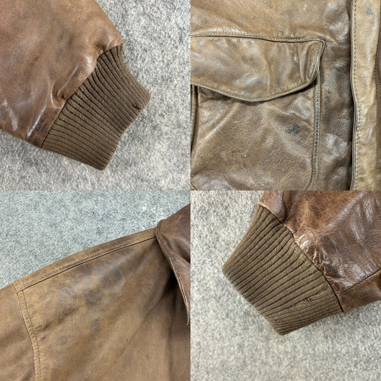 Vintage VINTAGE Adventure Bound Jacket Mens M Brown Leather Thinsulate Flight A2 90s Accessories Pockets Skiing Bomber Zip Brown Leather 90s Mens Size US M / EU 48-50 / 2 - 9 Thumbnail