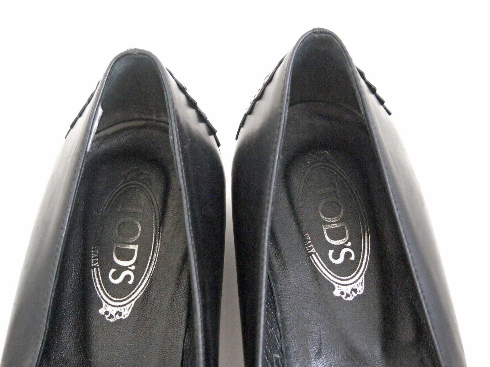 Tod's Tod's Studded Flats Black Leather Womens EU 36.5 US 6.5 $520 Size US 6.5 / IT 36.5 - 5 Thumbnail