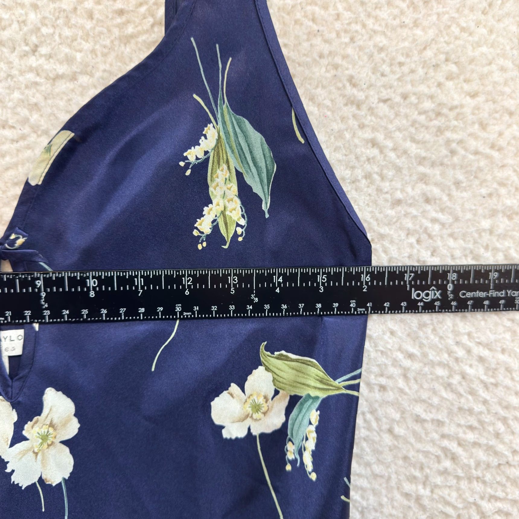 Vintage VINTAGE Y2K Slip Dress Navy Blue Satin Floral Chemise Negligee S Women’s S/M Blue Satin Morgan Taylor Size S / US 4 / IT 40 - 4 Thumbnail