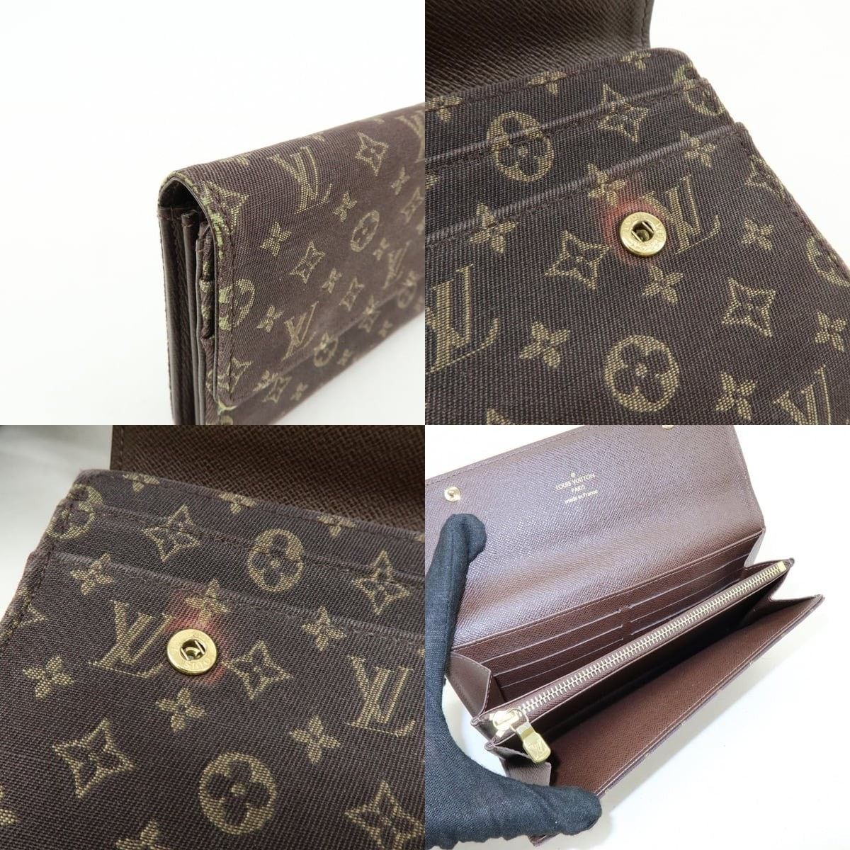 Louis Vuitton Louis Vuitton Monogram Mini Lin Canvas Long Wallet Brown Size ONE SIZE - 5 Thumbnail
