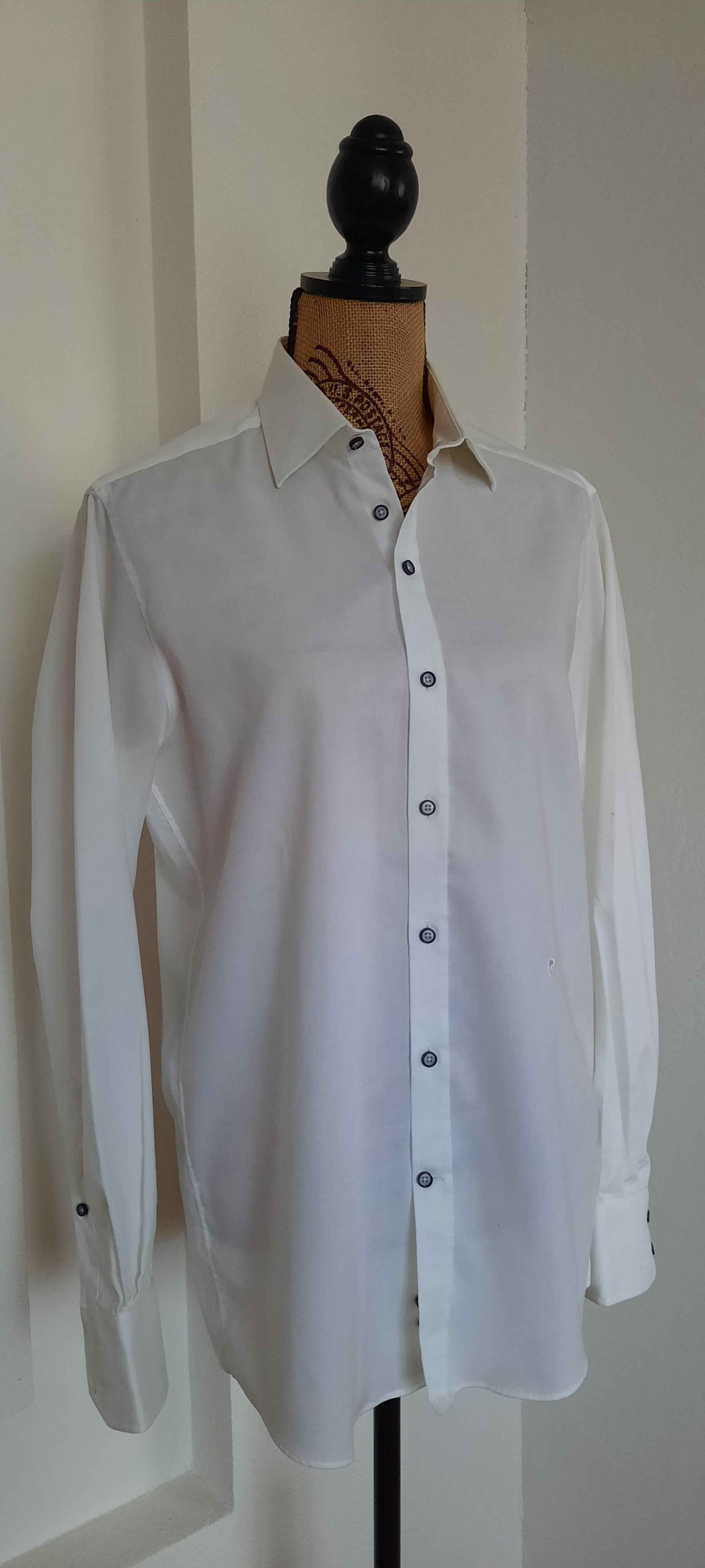 Pierre Cardin PIERRE CARDIN Men's Shirt Long Sleeve White 40 M Size US M / EU 48-50 / 2 - 2 Thumbnail