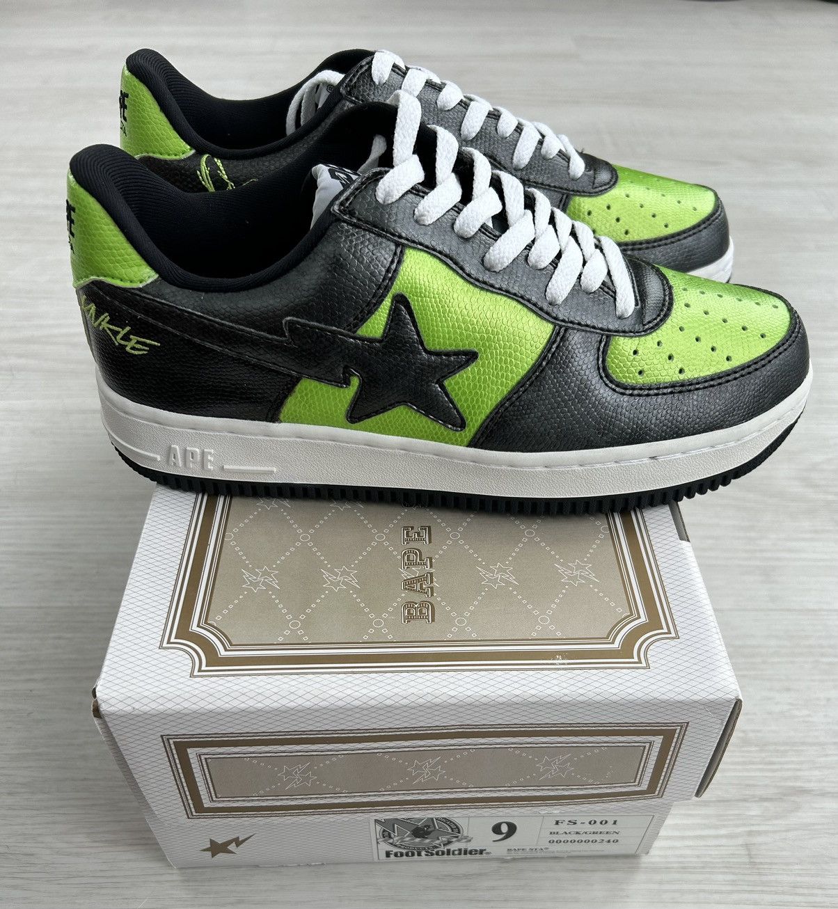 Bape × Futura VERY RARE OG 2003 A BATHING APE X UNKLE SNAKESKIN BAPESTA Size US 9 / EU 42 - 5 Thumbnail