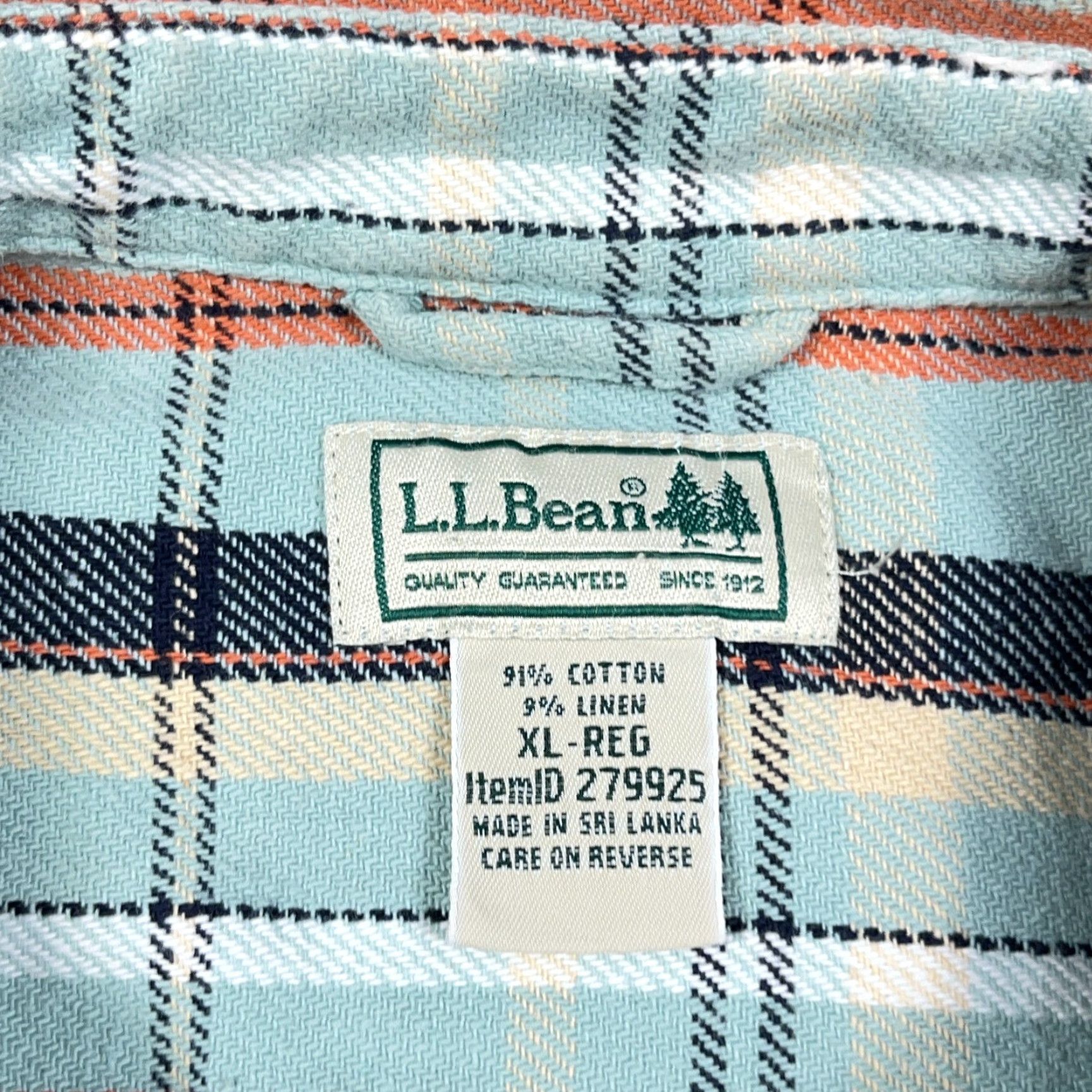 Vintage LL Bean Button-Up Shirt Men XL Light Blue Plaid Heavy Pockets Casual Workwear Flannel Cotton Dense All Seasons 100% Cotton Regular Fit Size US XL / EU 56 / 4 - 3 Thumbnail