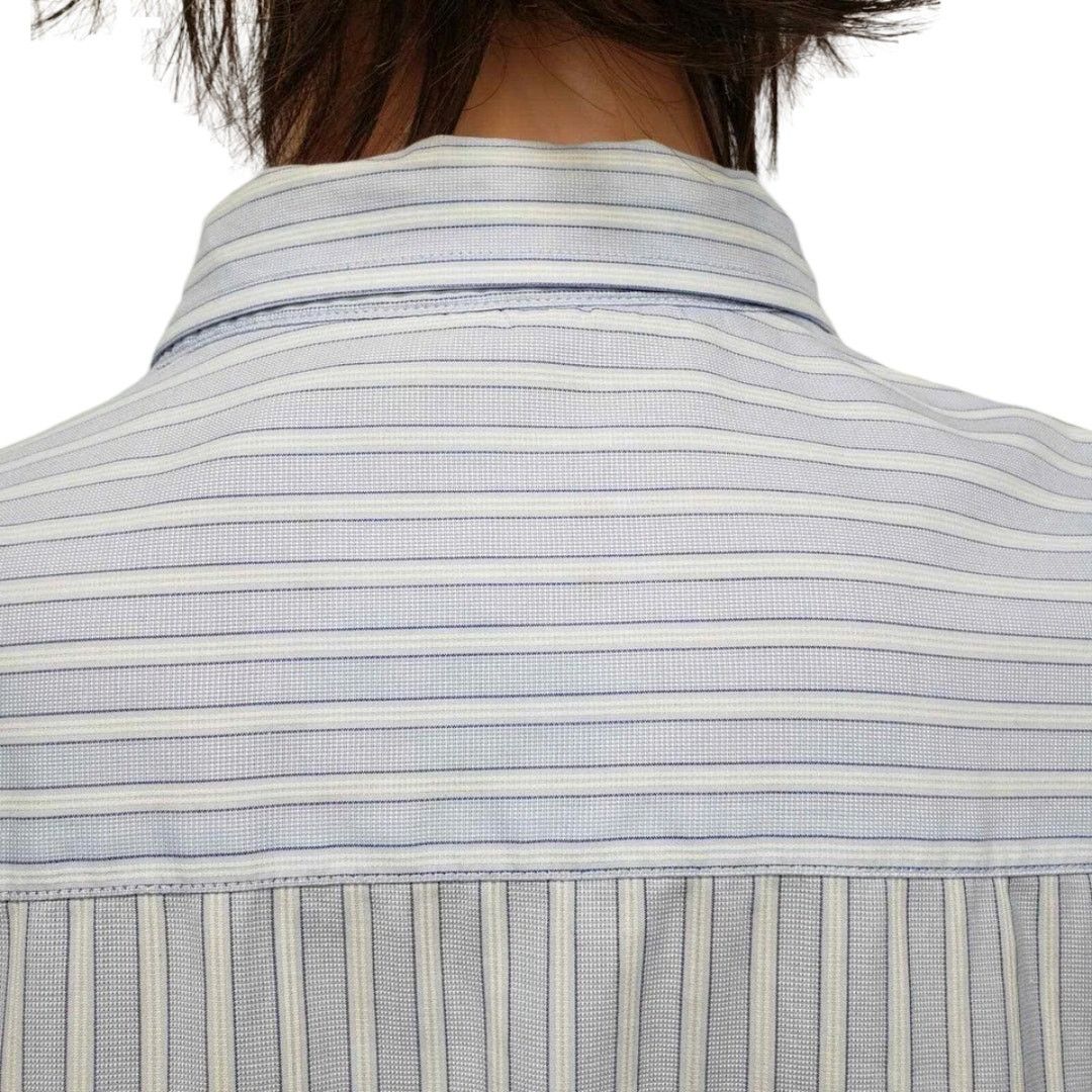 Johnston & Murphy JOHNSTON & MURPHY Dress Shirt Contrast Flip Cuff Neck Stripe Size US XL / EU 56 / 4 - 12 Thumbnail