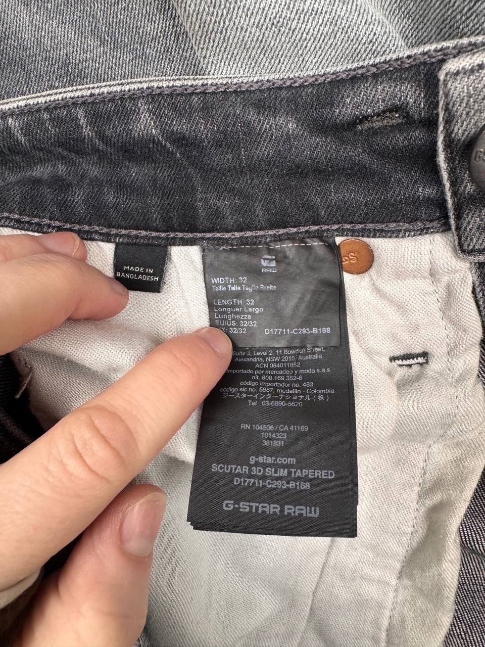 G-Star G-Star Raw Scutar 3D Slim Tapered Men Grey Denim Jeans Pants Size US 32 / EU 48 - 10 Thumbnail