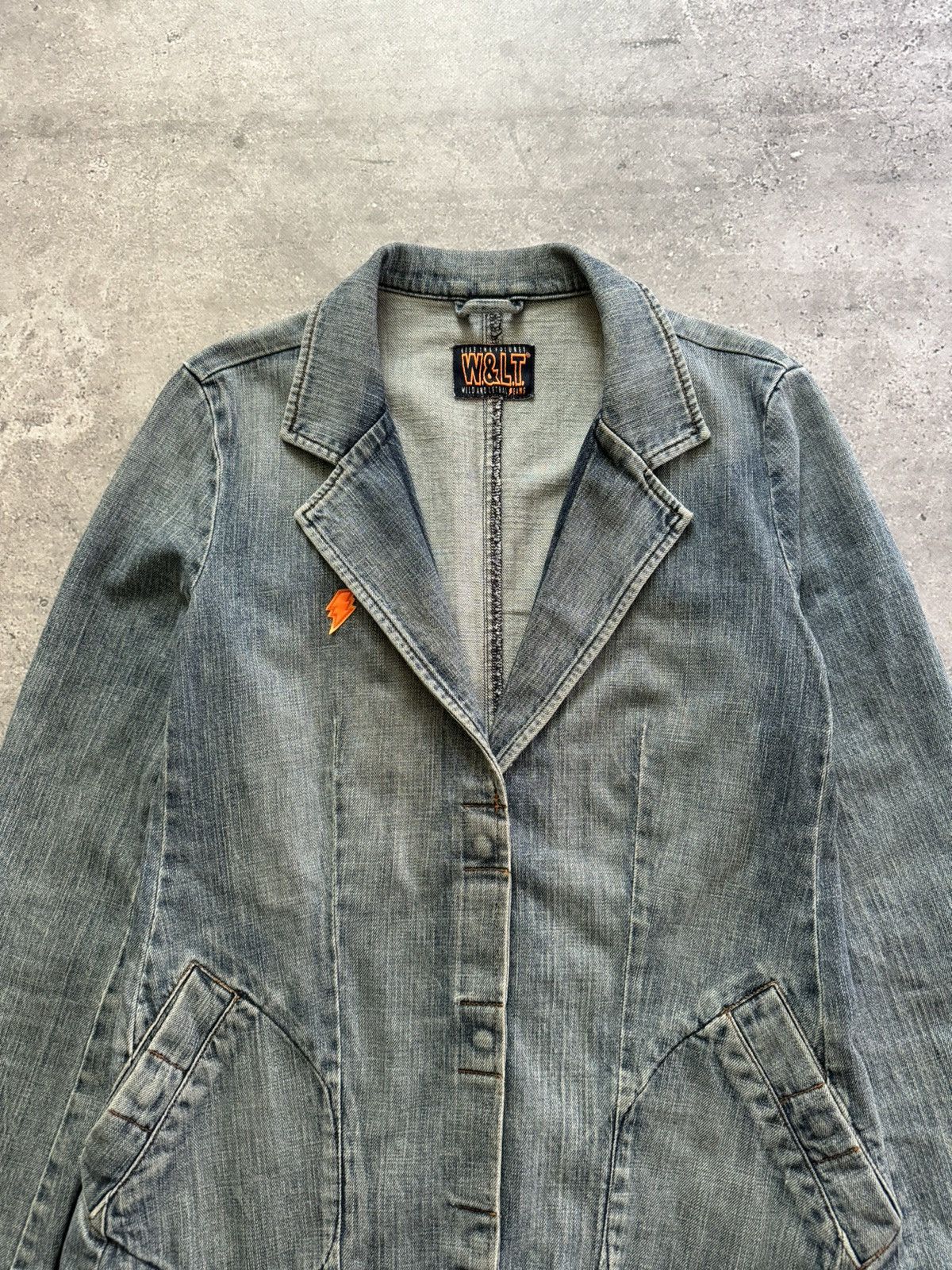 W&LT W&LT Walter Van Beirendonck Women’s Denim Jacket Size XS / US 0-2 / IT 36-38 - 2 Thumbnail