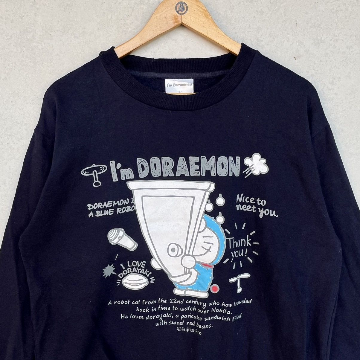 Other Vintage Doraemon Black Sweatshirt Pullover Jumper Size L Size L / US 10 / IT 46 - 4 Thumbnail
