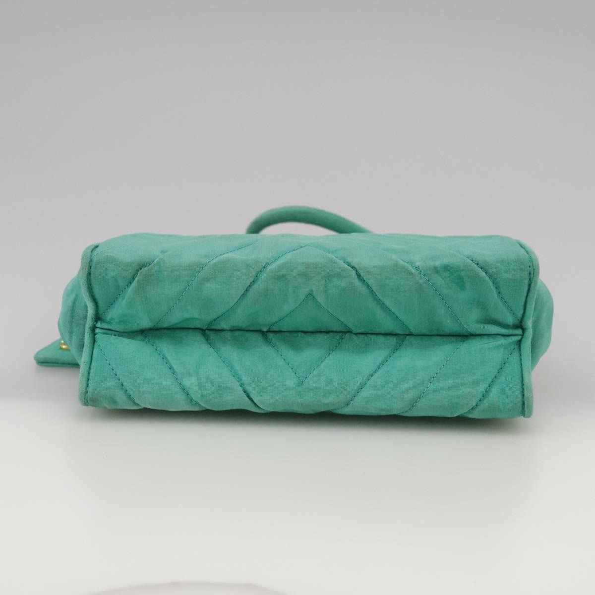 Chanel CHANEL V Stitch Shoulder Bag Nylon Green Gold CC Size ONE SIZE - 9 Thumbnail