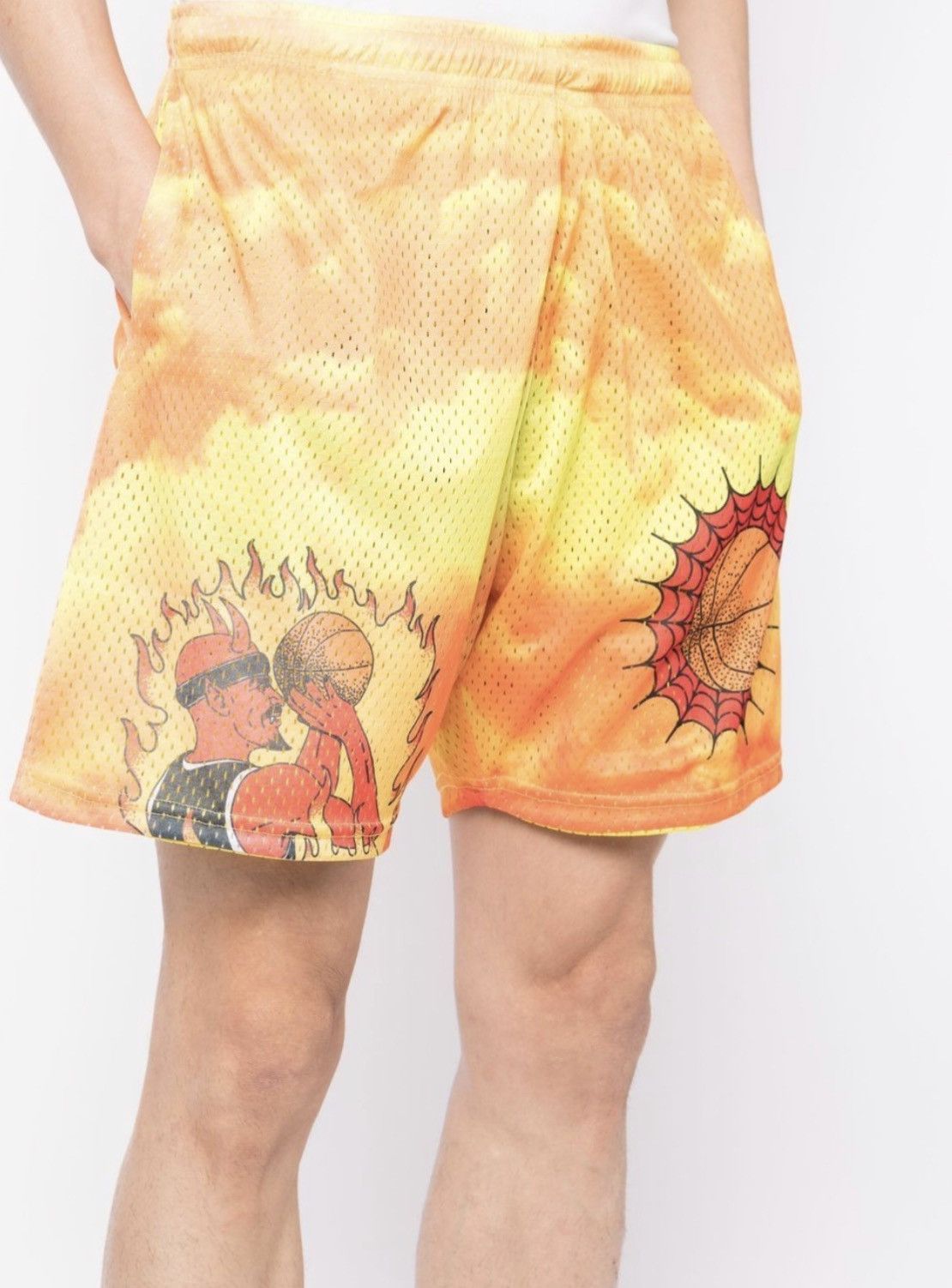 Market $129 Chinatown Market Unholy Jumper Flames 6.5 Inseam Shorts Size US 32 / EU 48 - 1 Thumbnail