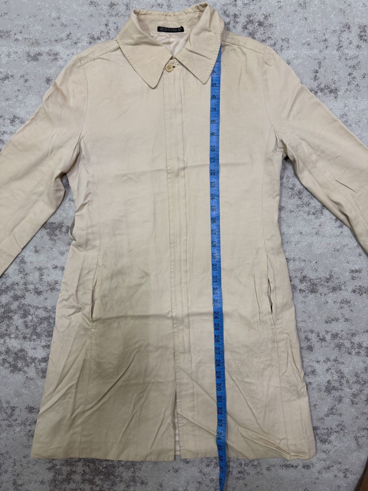 Vintage Ined composition see attached label Trenche Coat Long Jacket Size S / US 4 / IT 40 - 21 Thumbnail