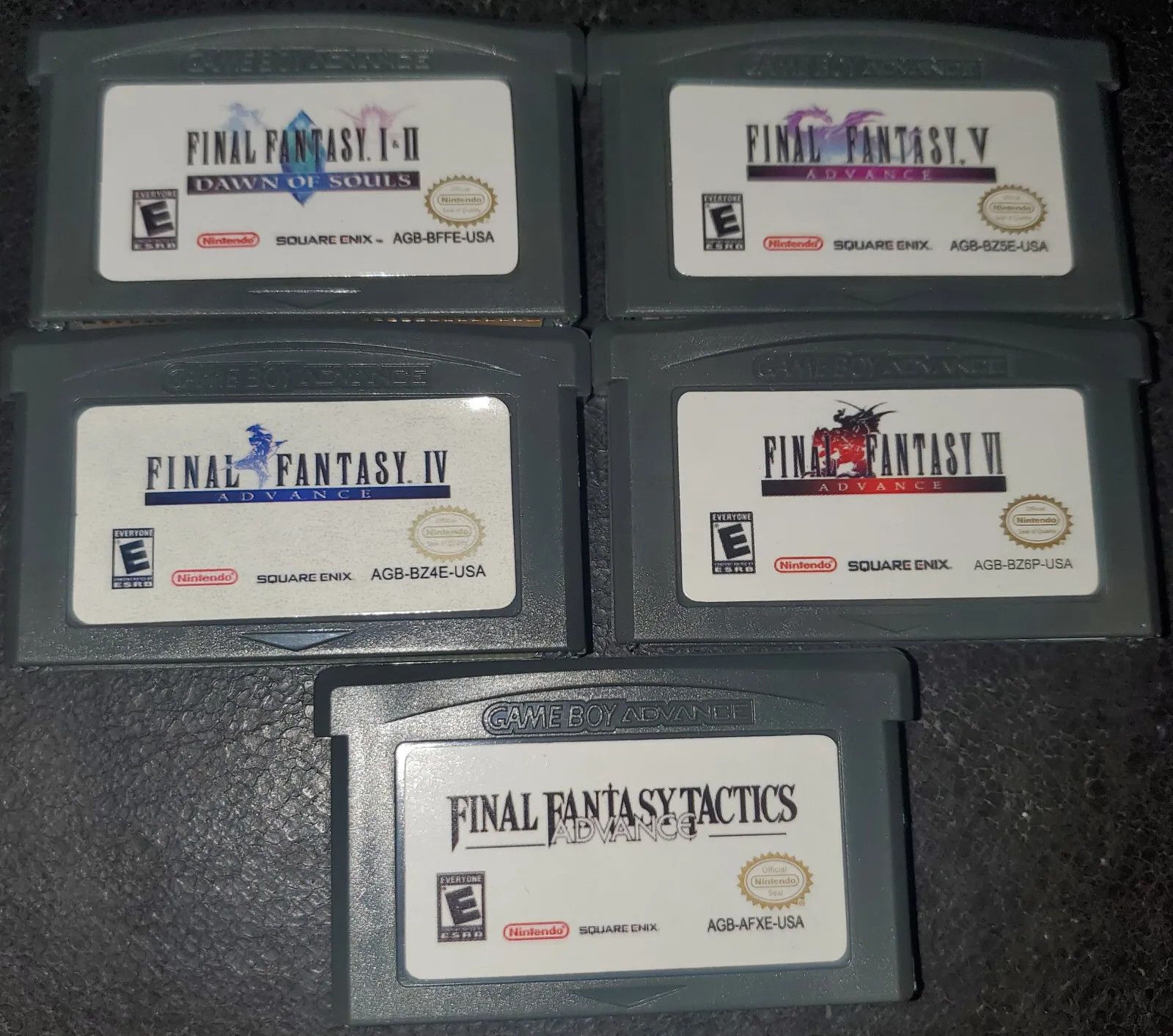 Nintendo Final Fantasy 1, 2, IV, V, VI, Tatics Advance GBA Video Game Size ONE SIZE - 1 Thumbnail