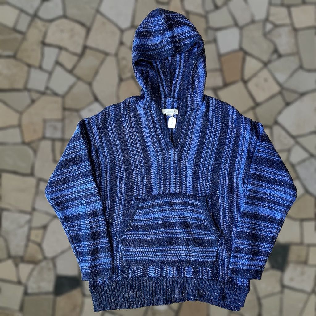Outerknown Outerknown Hana Hoodie Sweater Women's Small Blue Kilim Paz Stripe Size S / US 4 / IT 40 - 1 Thumbnail