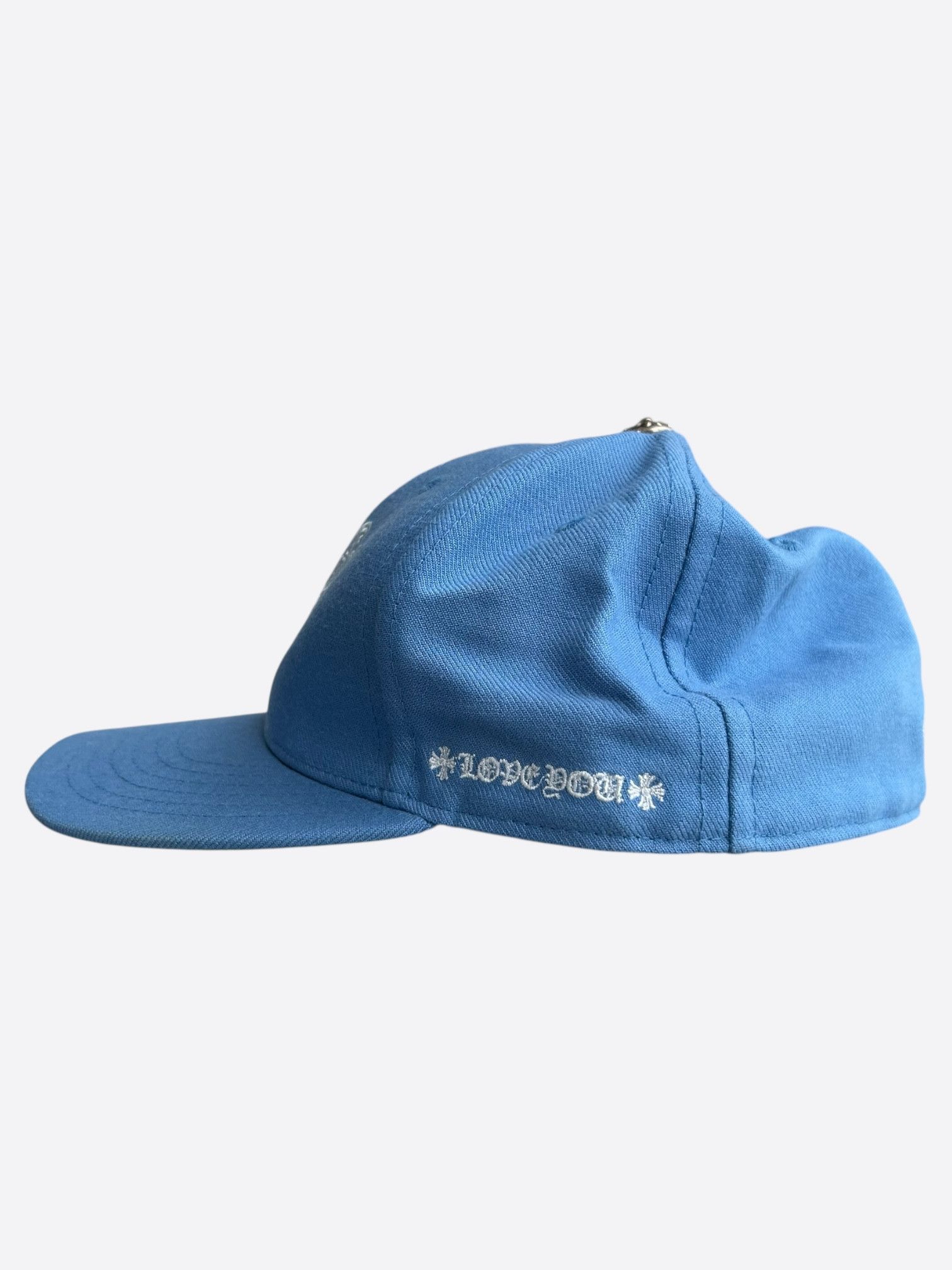 Chrome Hearts Chrome Hearts Blue & White Heart Logo Fitted Hat Size ONE SIZE - 4 Thumbnail