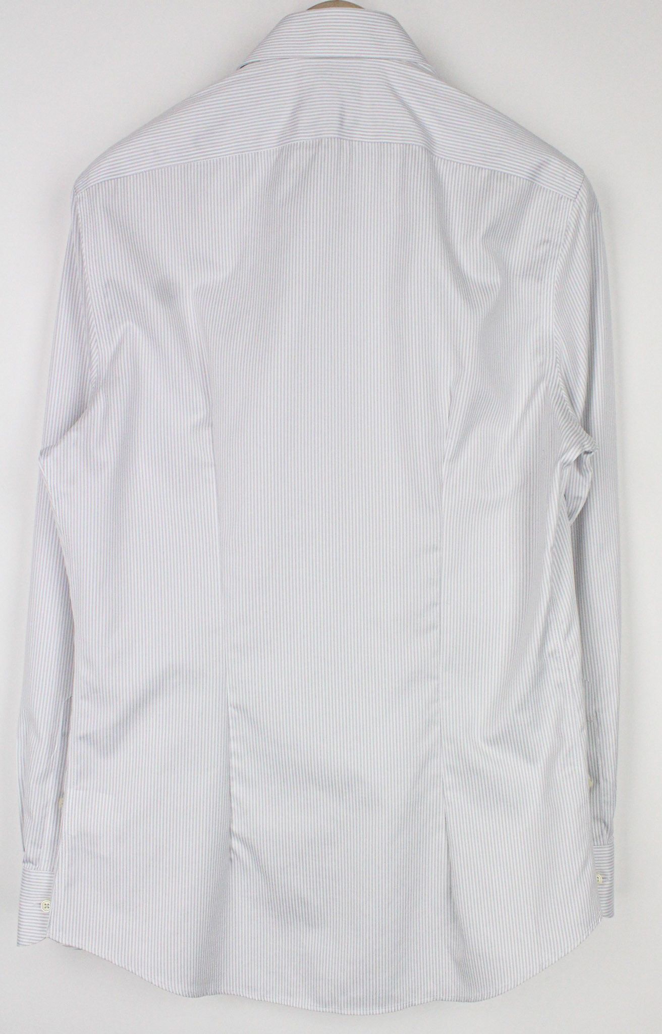 Suitsupply TRAVELLER 40/15 3/4 Slim Grey Cotton Striped 72598 Size 40R - 2 Thumbnail