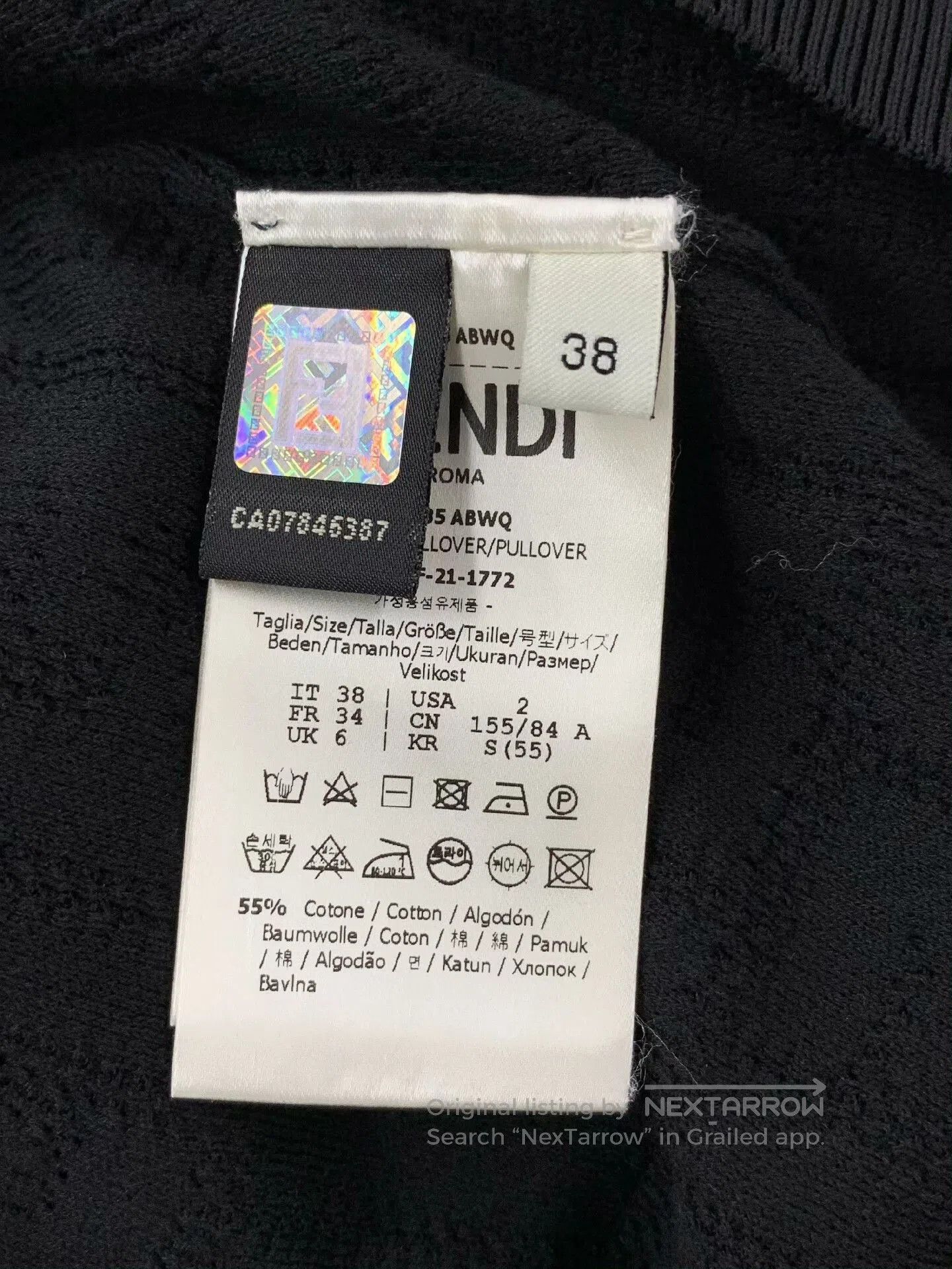 Fendi Fendi Black Patterned Knit Sweater. Size US S / EU 44-46 / 1 - 5 Thumbnail