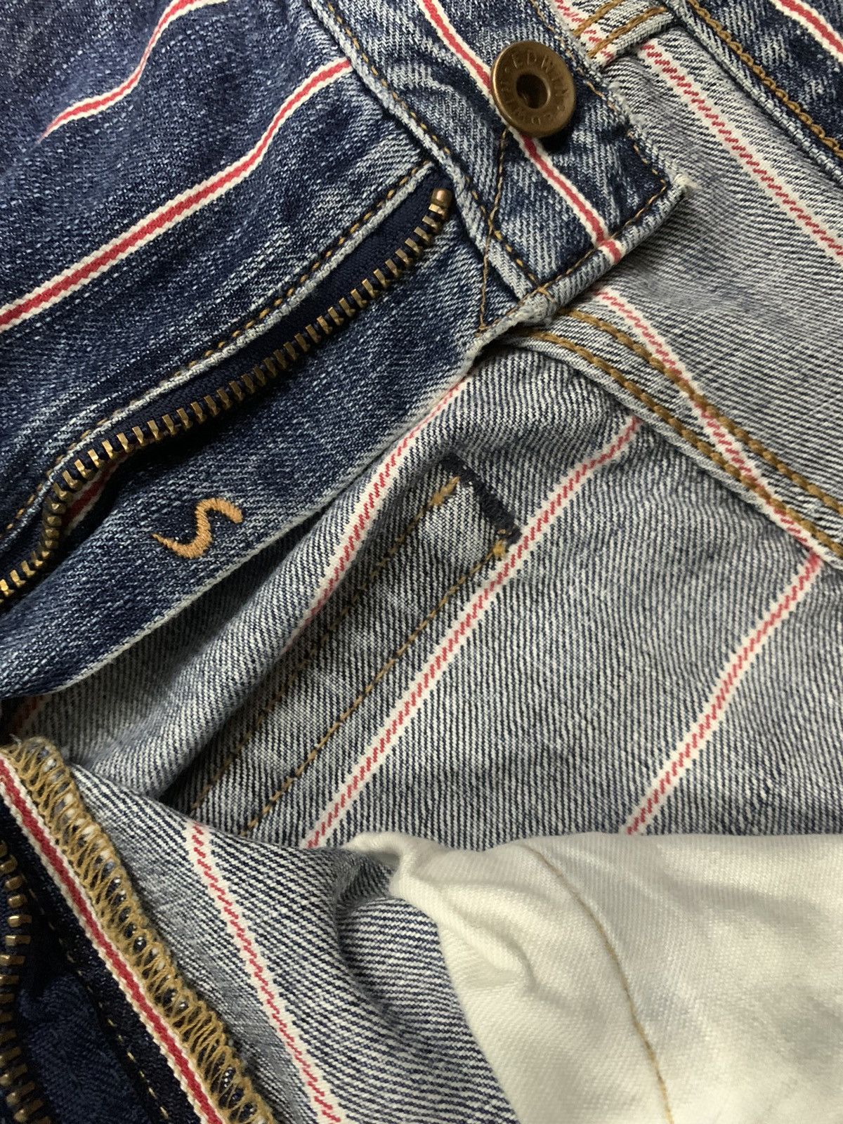 Edwin Vintage Edwin 13Oz Grand Blue Full Selvedge Loose Fit Jeans Size US 31 - 6 Thumbnail