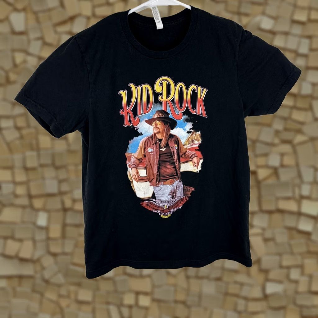Vintage VINTAGE Kid Rock AMERICAN BAD ASS Tour Concert T Shirt Tee Large Black Size US L / EU 52-54 / 3 - 1 Thumbnail