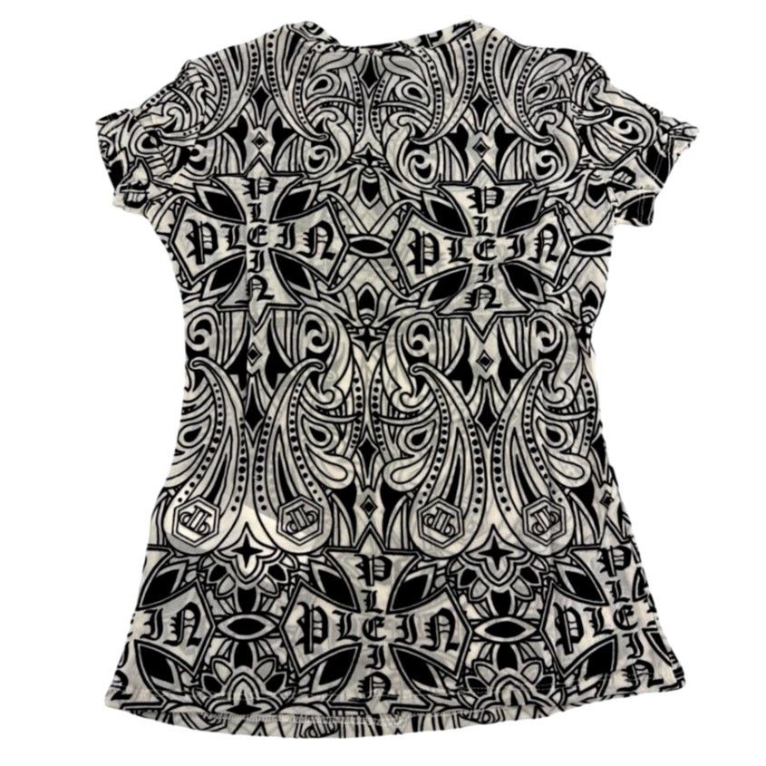 Philipp Plein Philipp Plein Nude Pink Gothic Tulle Sexy Pure Fit T-Shirt L Size L / US 10 / IT 46 - 8 Thumbnail