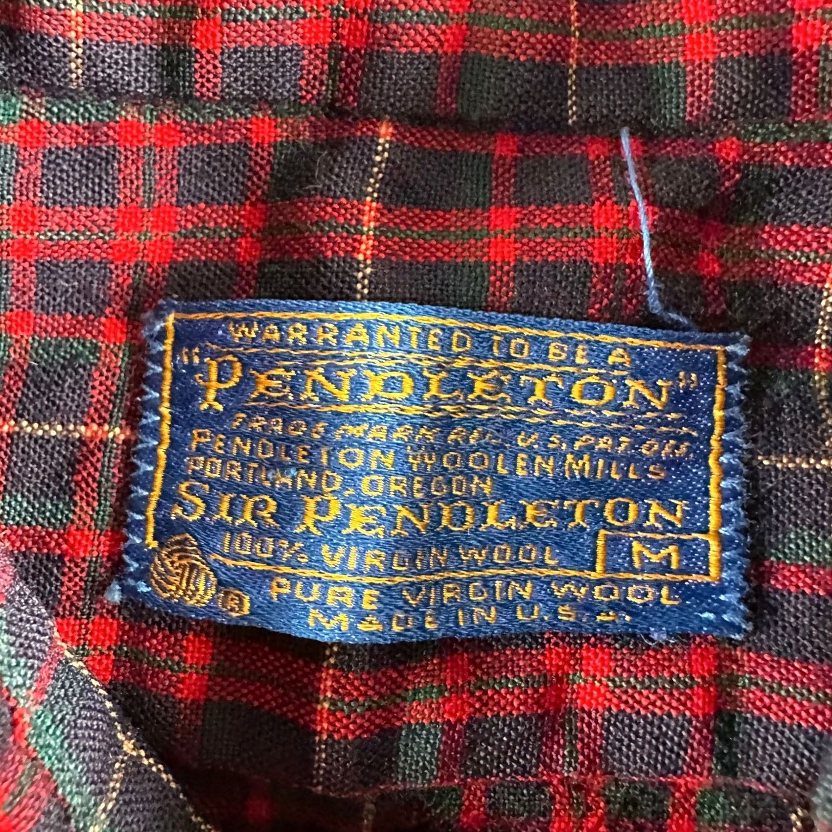 Pendleton VINTAGE Pendleton Shirt Mens M Red Green Navy Plaid Wool Button Down USA Size US M / EU 48-50 / 2 - 3 Thumbnail