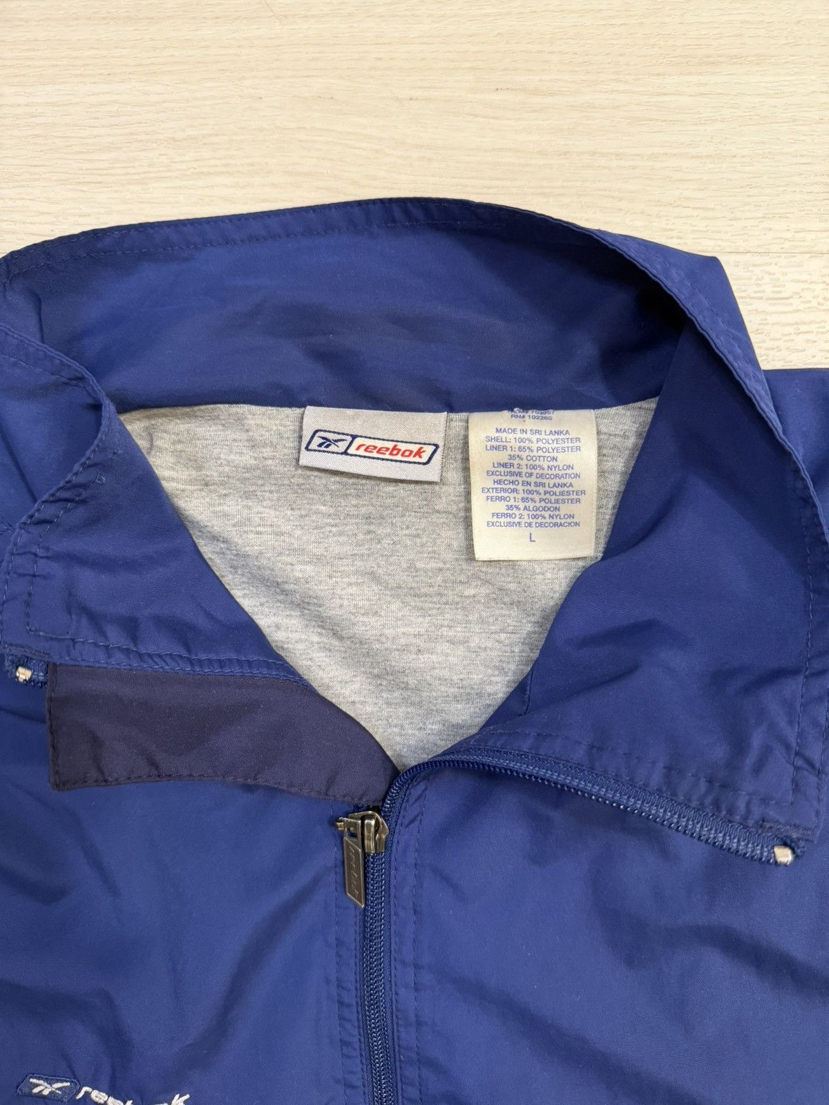 Reebok Vintage Reebok Lined Full Zip Up Blue Windbreaker Size US L / EU 52-54 / 3 - 5 Thumbnail