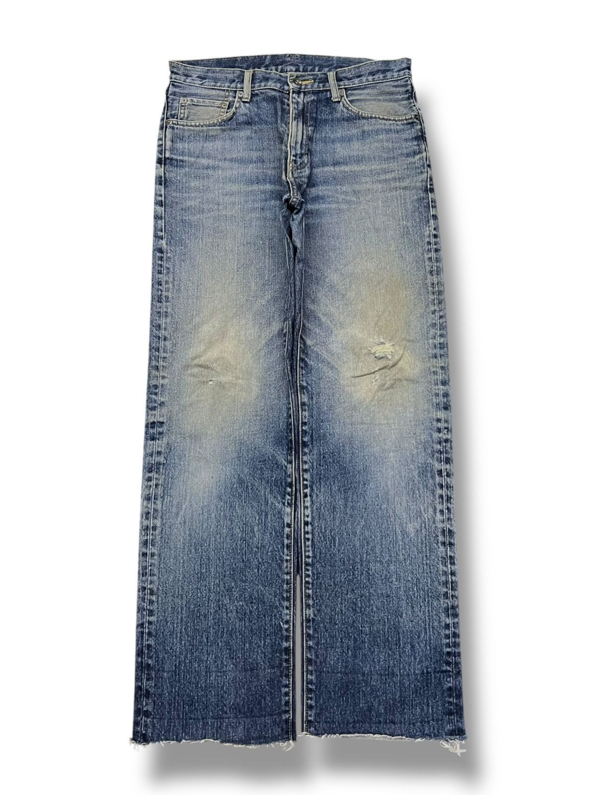 Uniqlo Vintage Uniqlo Japan - Faded, Distressed Denim Size US 31 - 2 Thumbnail