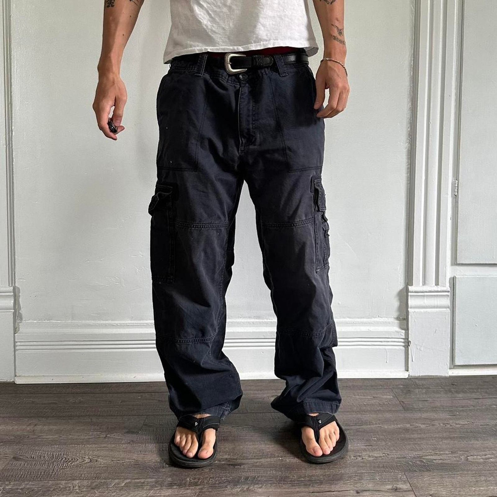Old Navy × Vintage Vintage Y2K Cotton Baggy Old Navy Cargo Utility Pant Size US 35 - 2 Thumbnail