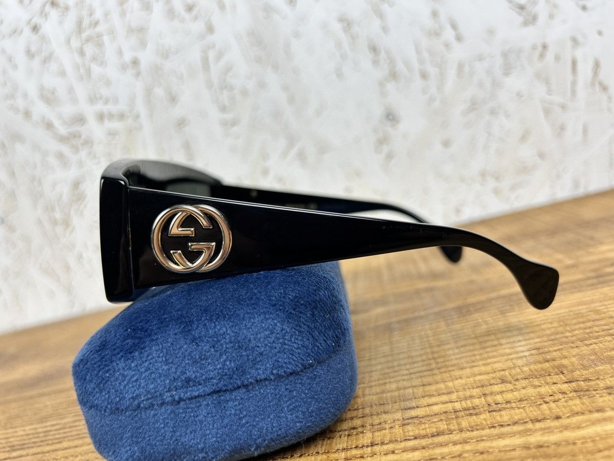 Gucci Gucci Rectangular Frame Futuristic Glasses Black GG0358S Size ONE SIZE - 3 Thumbnail