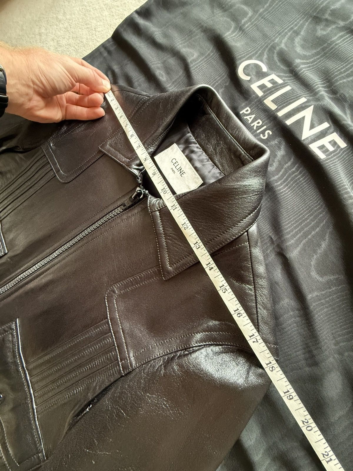 Celine Celine Paul blouson leather aviator jacket Hedi Slimane 48 Size US M / EU 48-50 / 2 - 20 Thumbnail