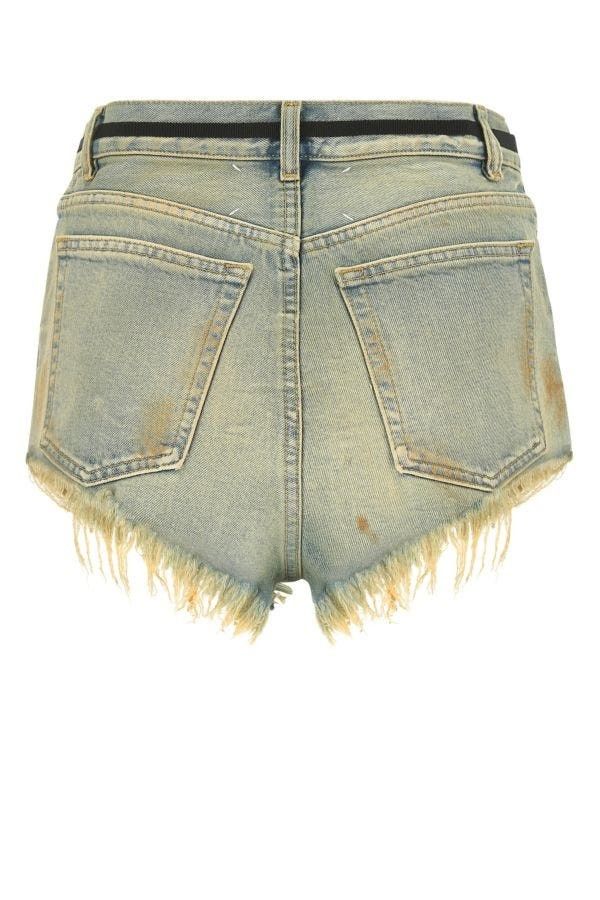Maison Margiela o1y0625 Denim Short in Light Blue Size 28" / US 6 / IT 42 - 2 Thumbnail