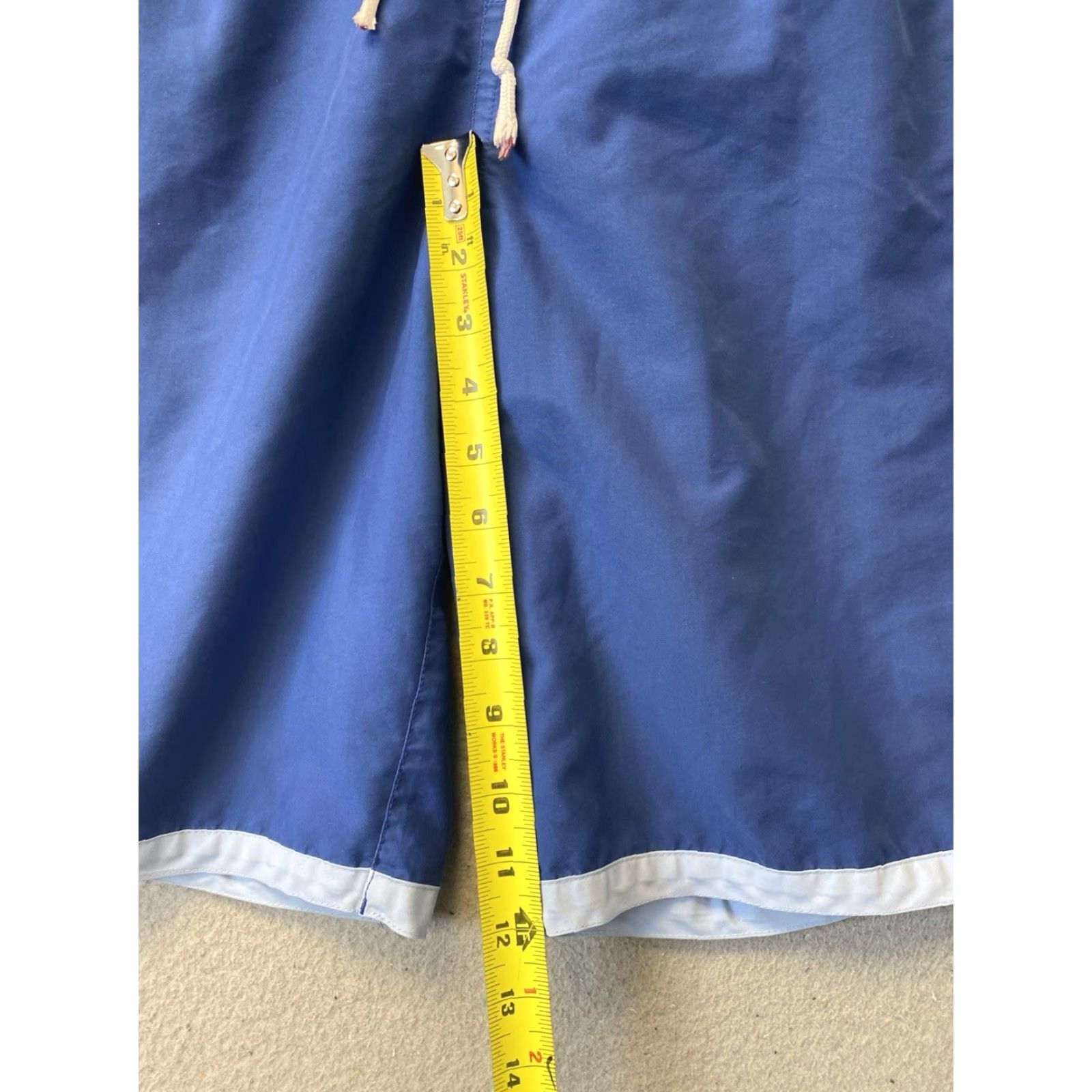 Roundtree & Yorke Roundtree & Yorke Swim Trunks Shorts Mens L Blue Pockets Drawstring /127-10 Size US 33 - 6 Thumbnail