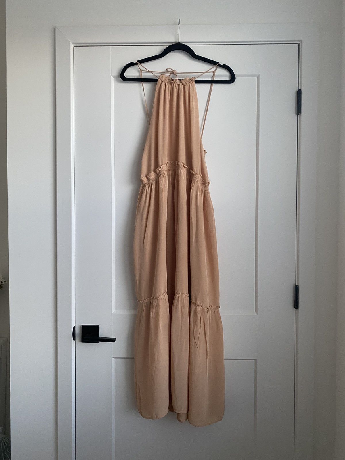 Zara ZARA HALTER NECK LONG DRESS WITH RUFFLES SIZE XS NWOT | Grailed
