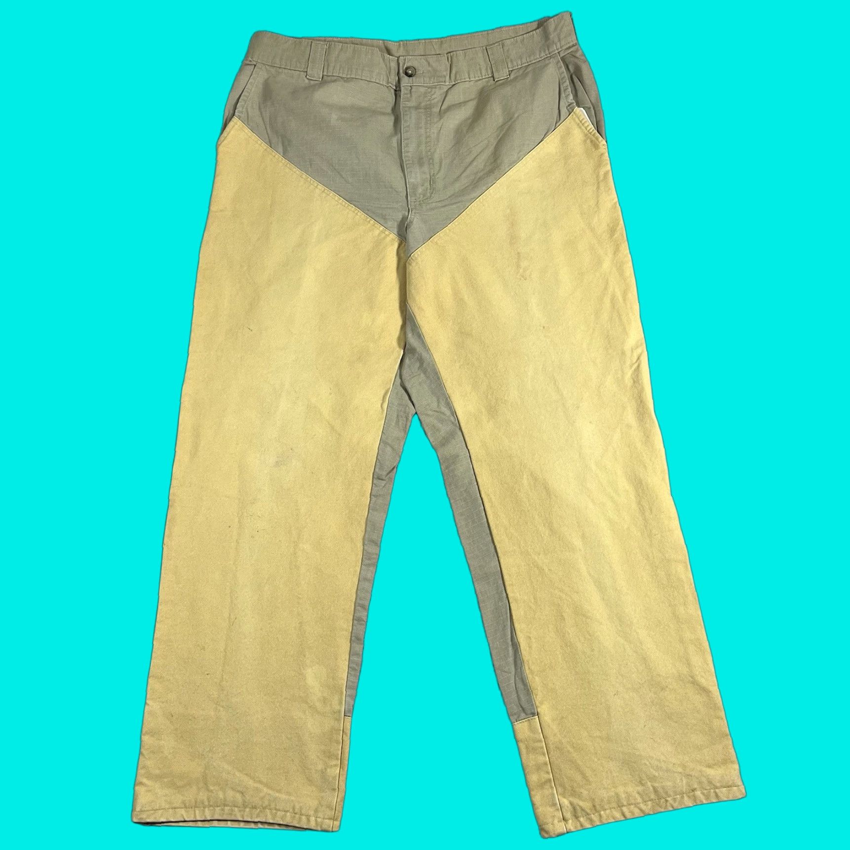 Orvis Orvis Pants Mens 38x29 Hunting Brush Guard Double Knee Vintage Outdoor Canvas Khakis Adults Regular Beige Front Flat Pockets 80s 90s Nature Mens Size US 38 / EU 54 - 1 Thumbnail