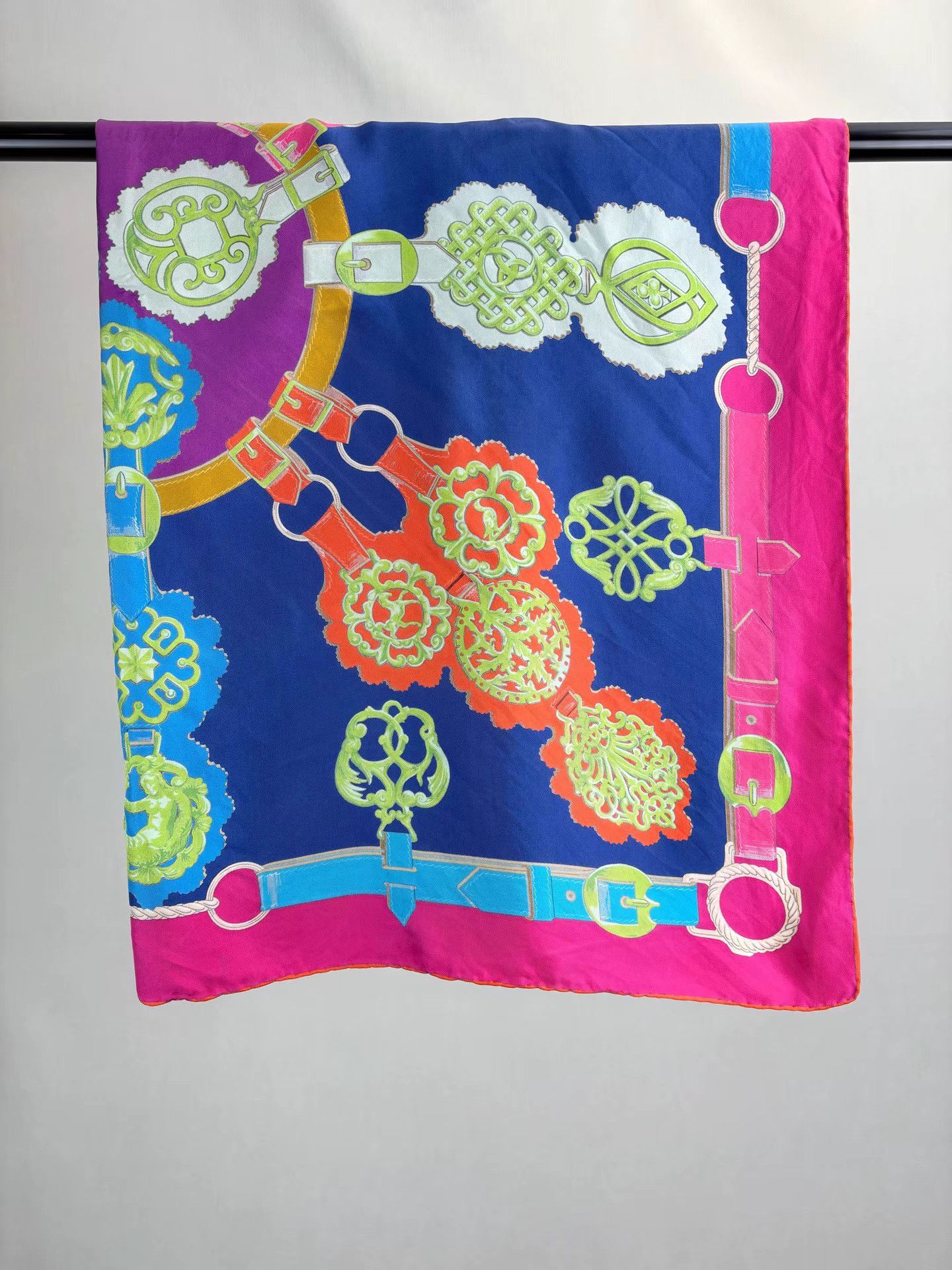 Hermes HERMES Bronze Pattern Scarf Shawl K1 Size ONE SIZE - 3 Thumbnail