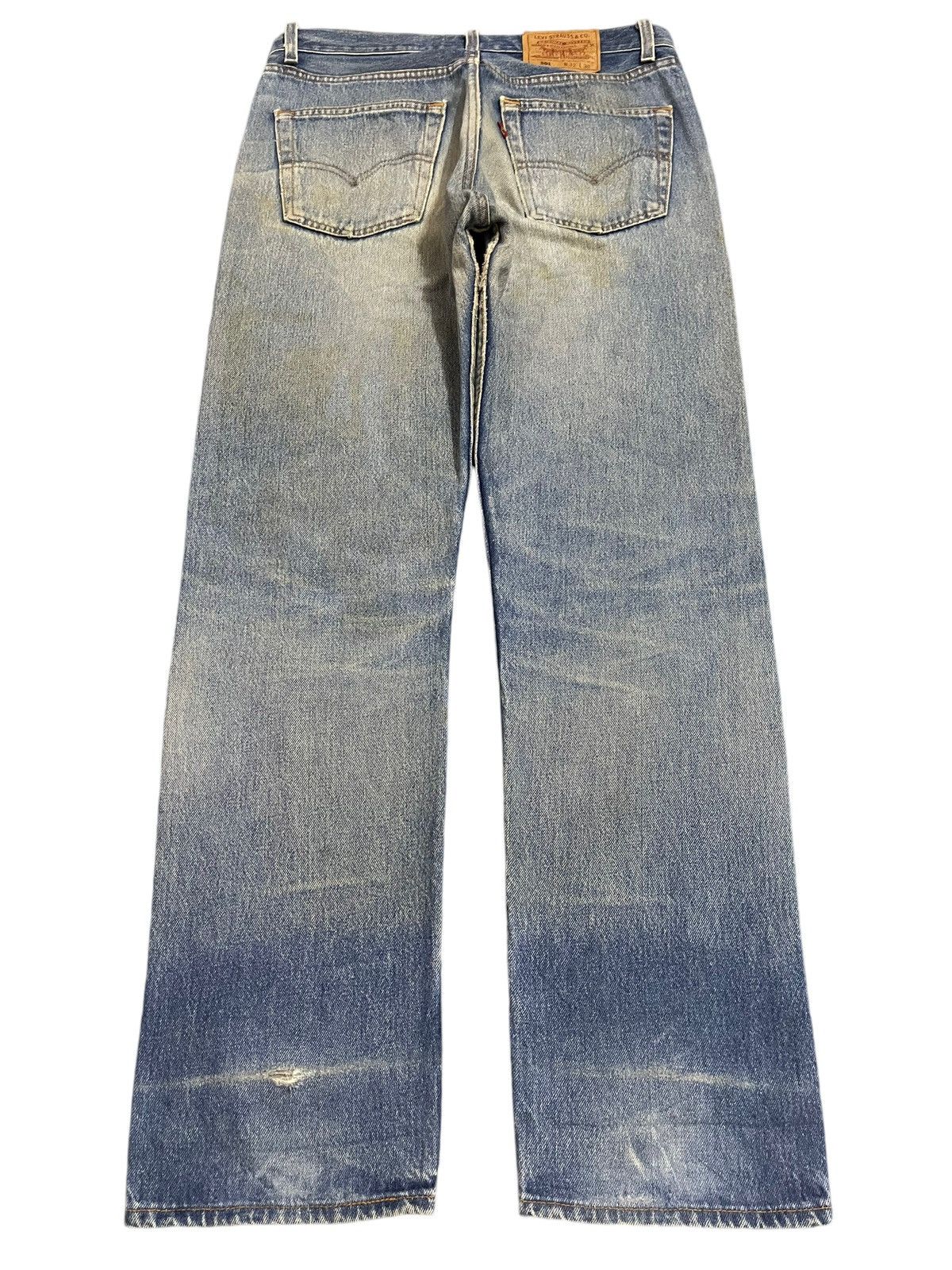Levi's Vintage 90s Levis 501 Blue Faded Wash Distressed Style Jeans Size US 32 / EU 48 - 2 Thumbnail