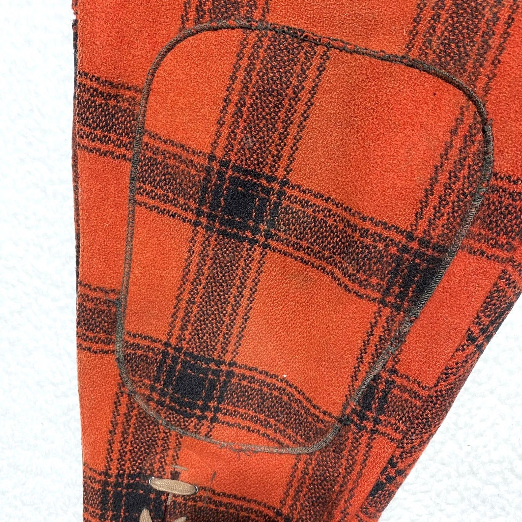 Sears VINTAGE Sears Roebuck J.C. Higgins Red Plaid Wool Hunting Pants Knickers 34 Wool Red 1930s Mens Size US 32 / EU 48 - 3 Thumbnail