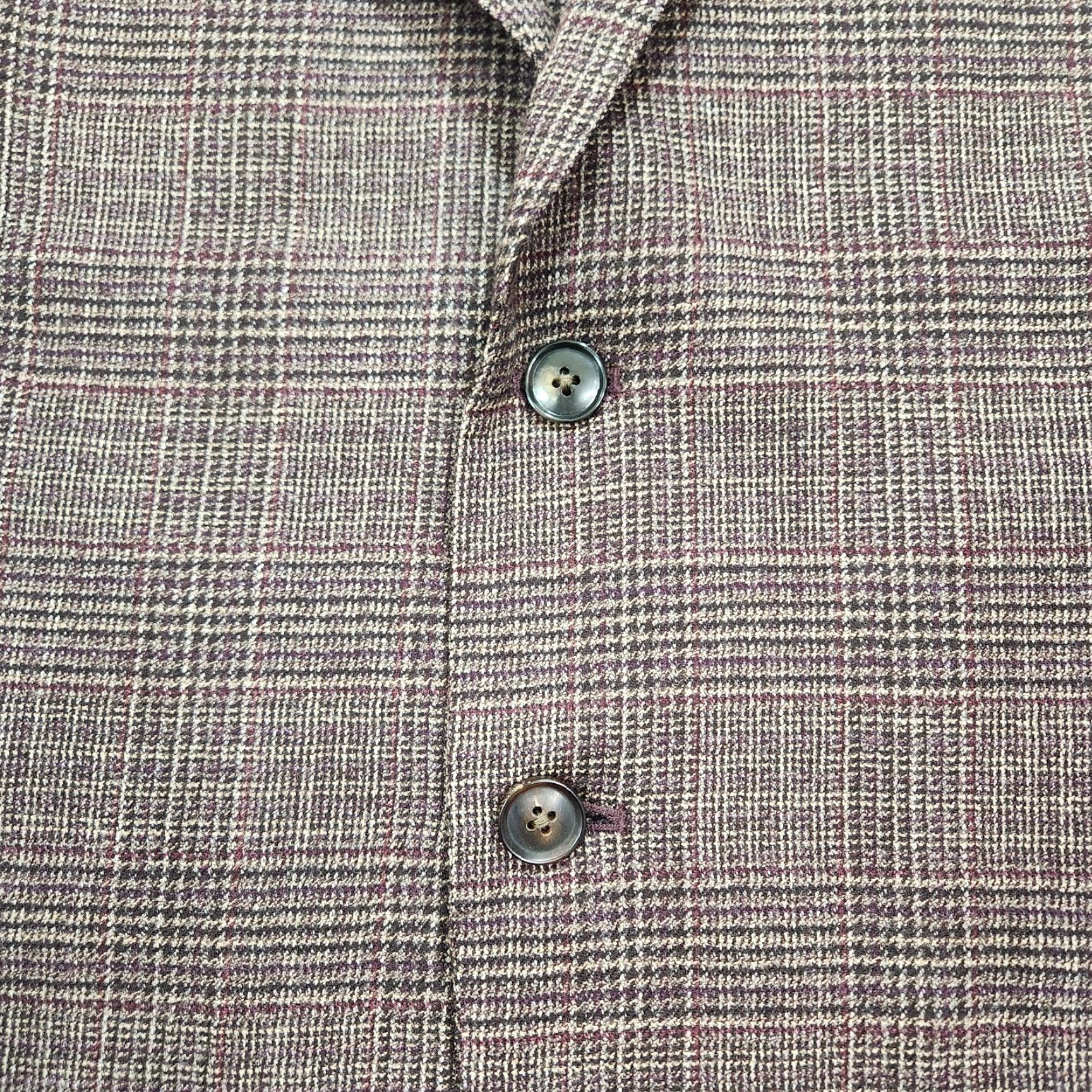 Jos A Bank Sport Coat Men 46R Brown Plaid Slim Fit Unstructured Two-Button Jacket Business Casual Formal Wedding Vintage No
