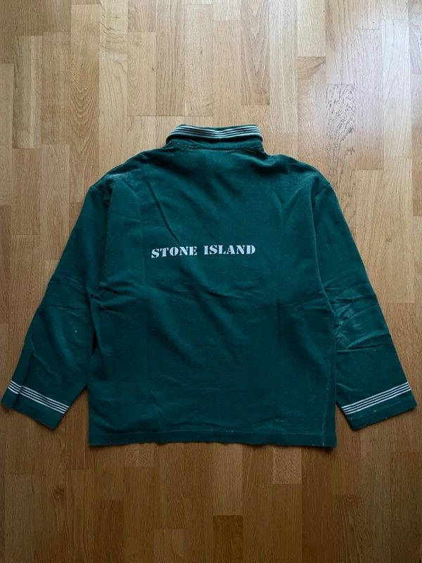 Stone Island Vintage 1980's Stone Island Polo Sweatshirt - Medium Size US M / EU 48-50 / 2 - 1 Thumbnail