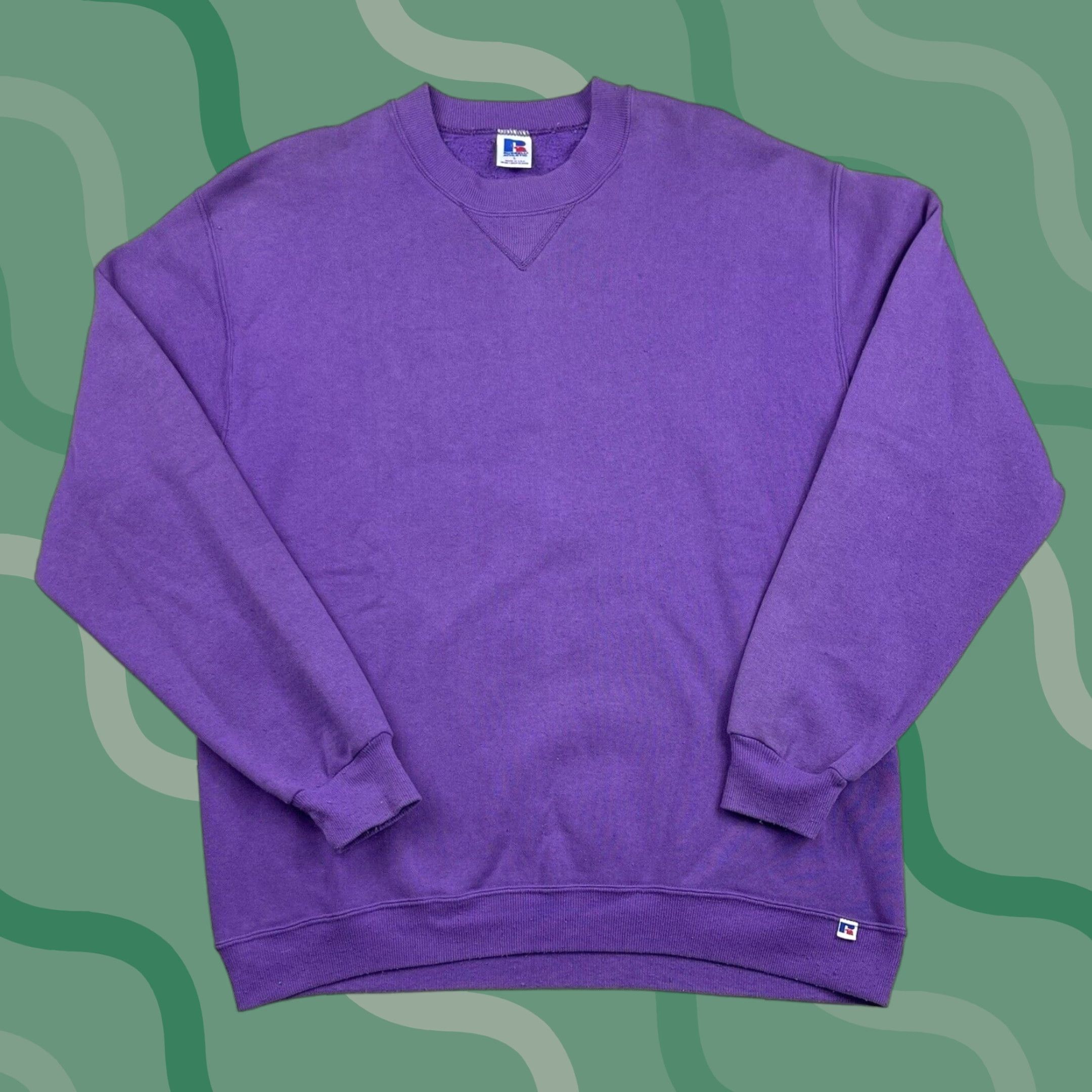 Vintage VINTAGE Russell Athletic Sweatshirt Crewneck L Ravens Purple 80s USA Men’s Pullover 90s Sports Logo Cotton Size US L / EU 52-54 / 3 - 1 Thumbnail