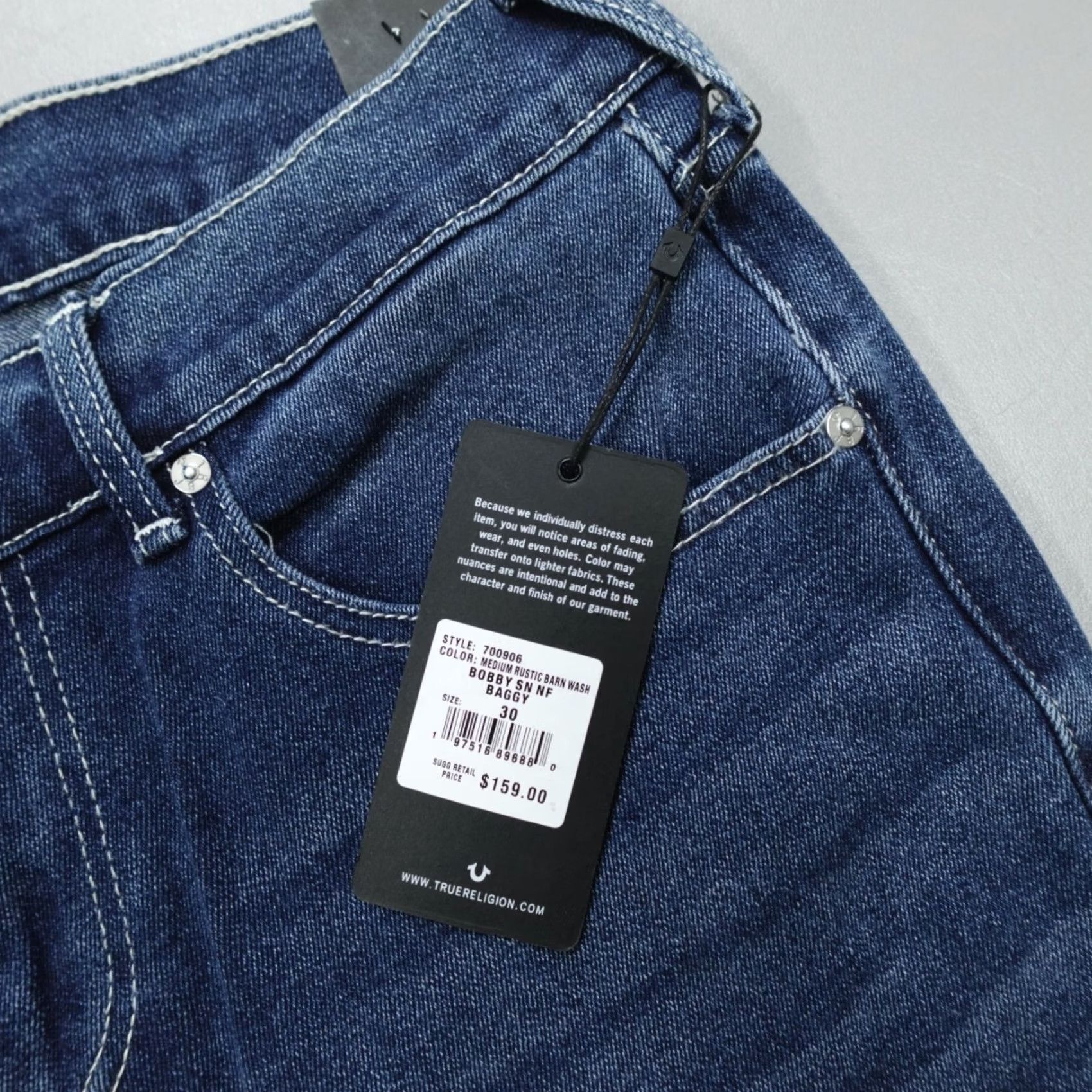 True Religion True Religion Bobby Baggy SN NF Bootcut Jeans Men's Size 30x32 Rustic Barn Wash Denim Size US 32 / EU 48 - 2 Thumbnail