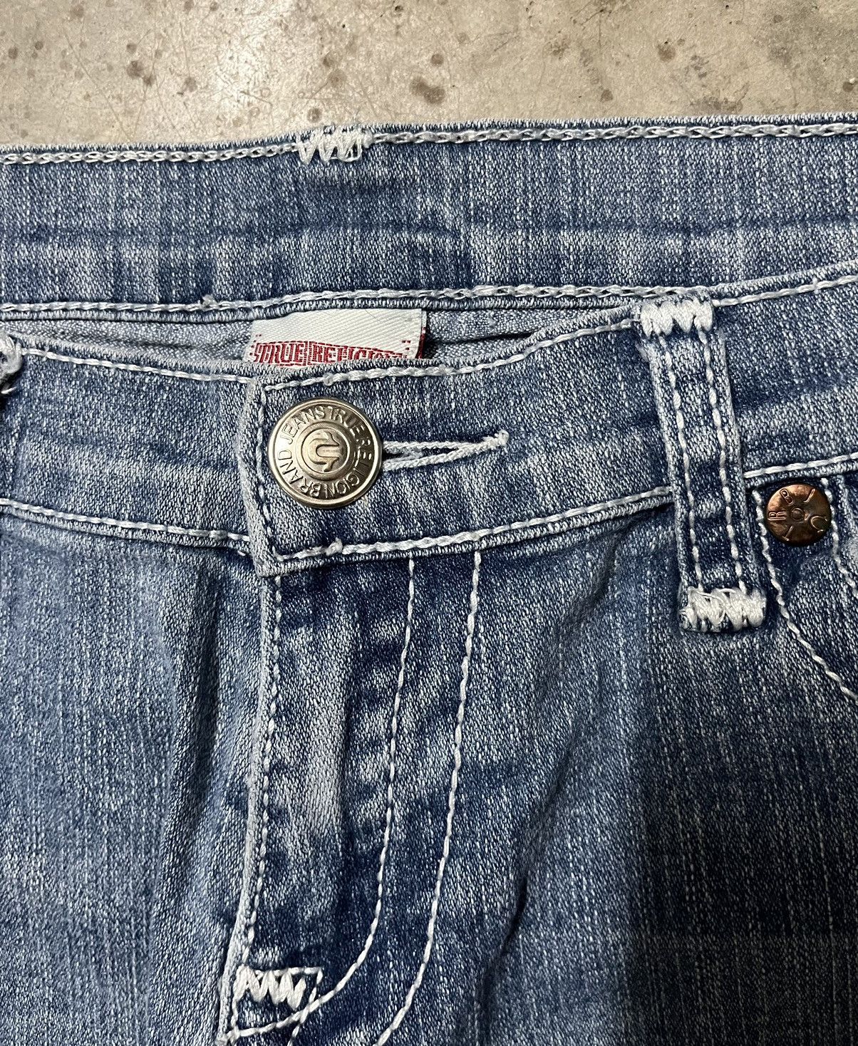 True Religion Vintage True religion faded blue section Joey low rise denim Size US 30 / EU 46 - 11 Thumbnail