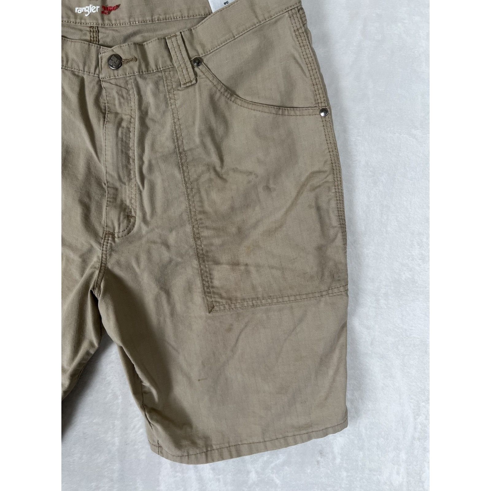 Wrangler Wrangler Riggs Workwear Beige Khaki Carpenter Shorts Size Size US 38 / EU 54 - 3 Thumbnail
