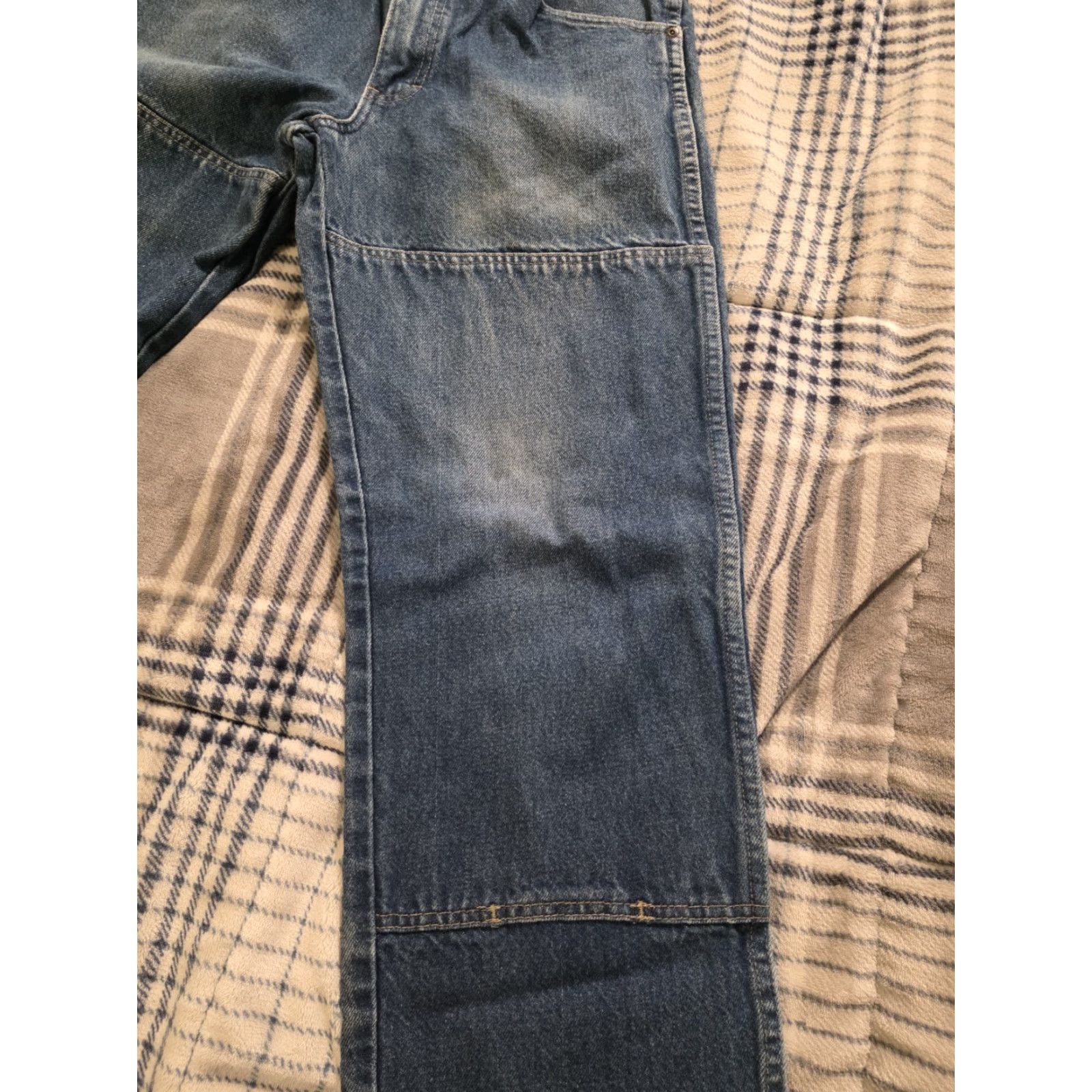 Dickies VINTAGE Dickies Double Knee Carpenter Denim Jeans Men 32x32 Blue Grunge Straight Relaxed Mid Rise 32in Inseam Size US 32 / EU 48 - 5 Thumbnail
