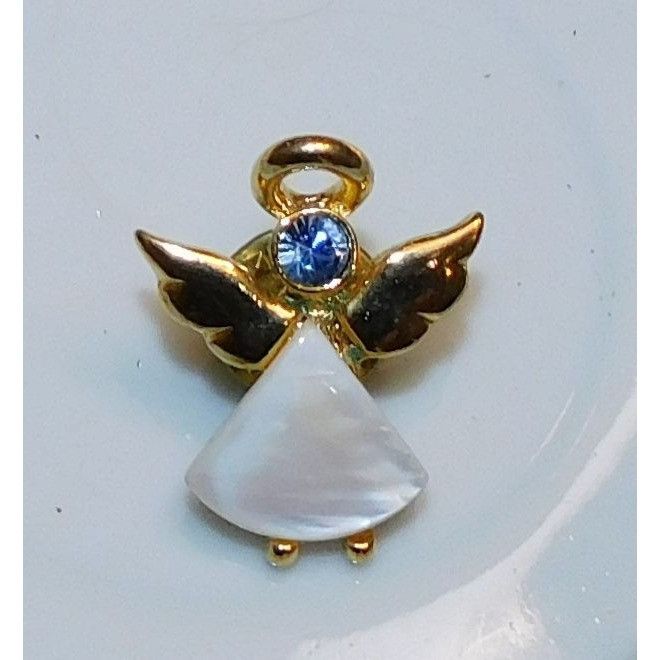Other Vintage March Birthday Angel Pin Mother Of Pearl And Rhinest Size ONE SIZE - 1 Thumbnail