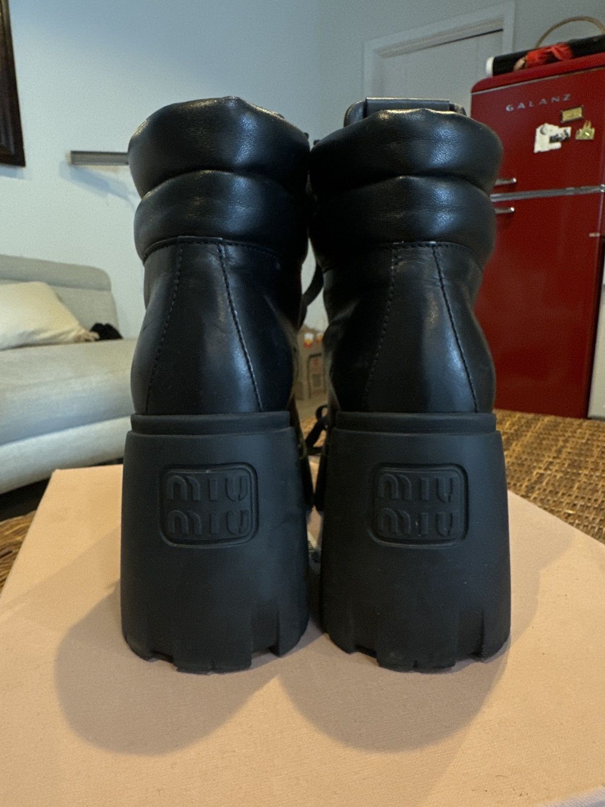 Miu Miu Calzarure Donna Combat Heel Size US 9 / IT 39 - 4 Thumbnail