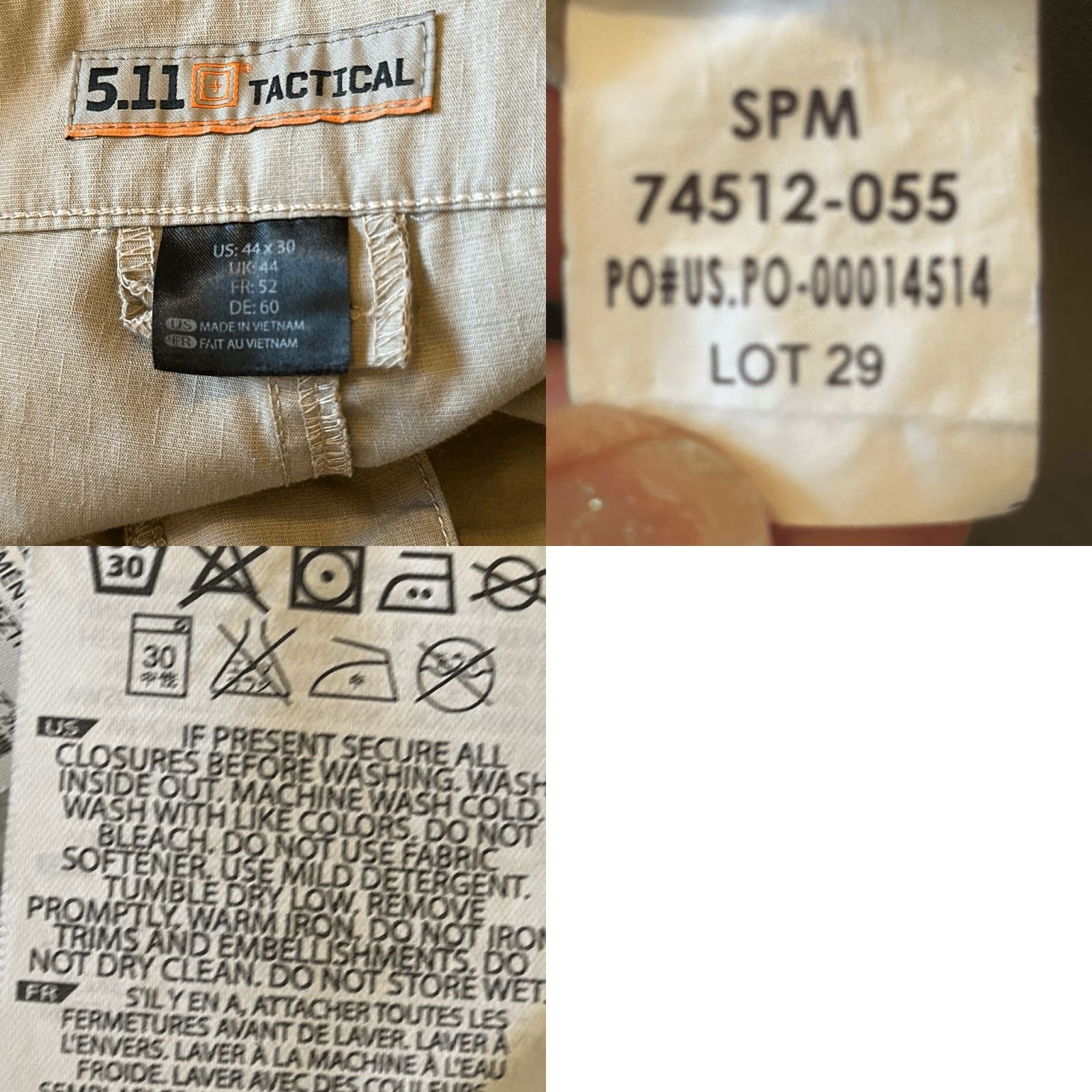 Vintage 5.11 Tactical ABR Pro Pants FlexLite Stretch Ripstop Cargo Tan 44 Regular Men Inseam 32 in 5.11 Pants Mens Tan Style 74512 Size US 44 / EU 60 - 8 Thumbnail